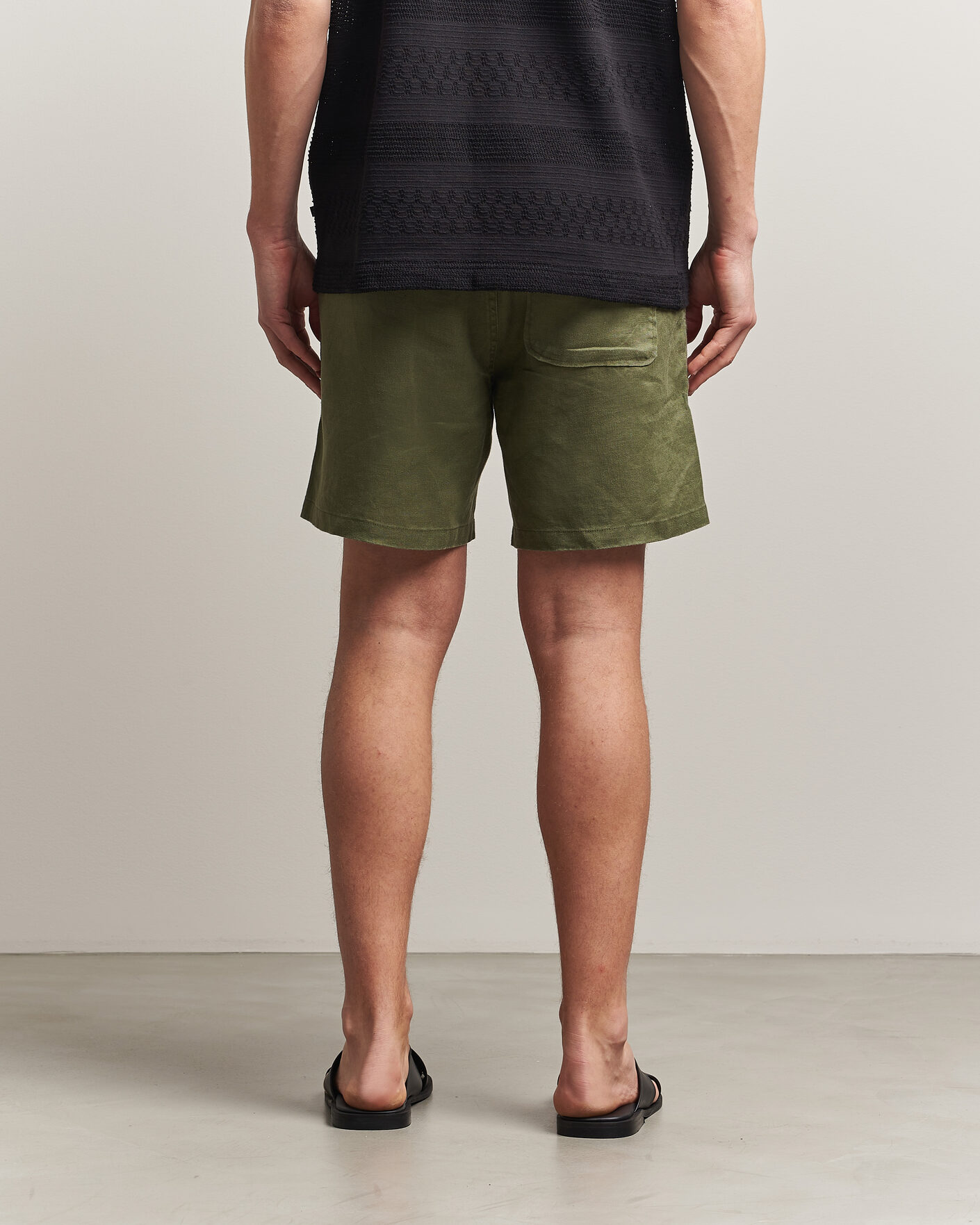 Heren | Korte broek | Samsøe Samsøe | Jabari Linen Drawstring Shorts Burnt Olive
