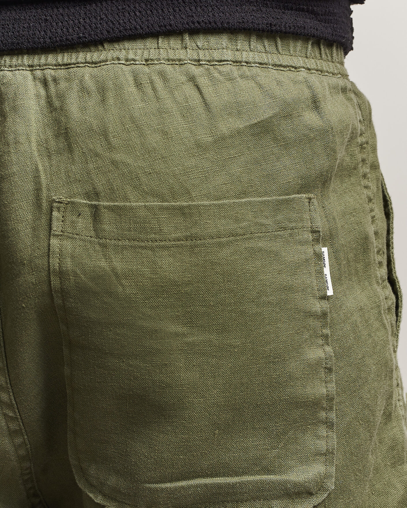 Heren | Korte broek | Samsøe Samsøe | Jabari Linen Drawstring Shorts Burnt Olive