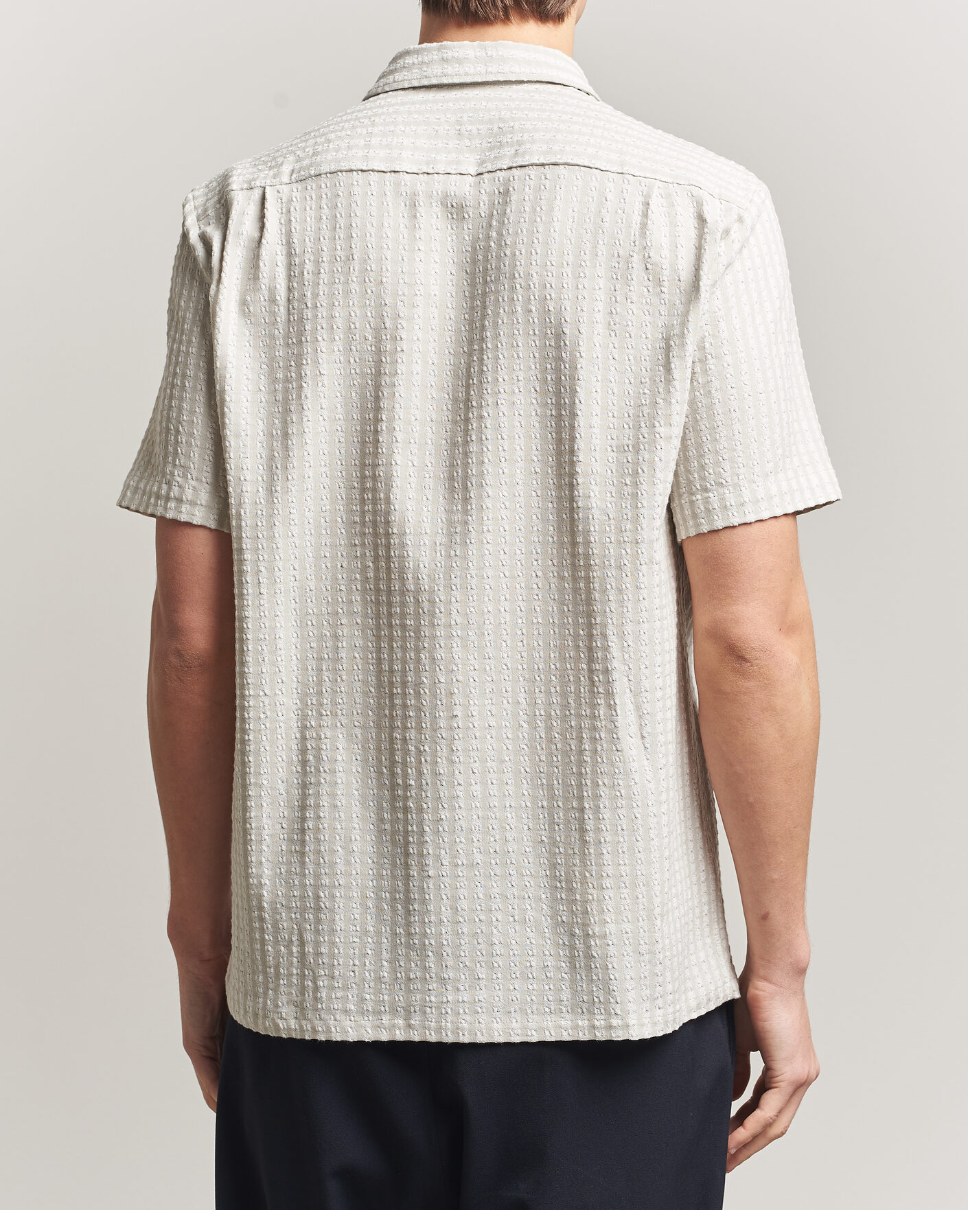 Heren | Overhemden | Samsøe Samsøe | Avan Structured Short Sleeve Shirt Moonstruck