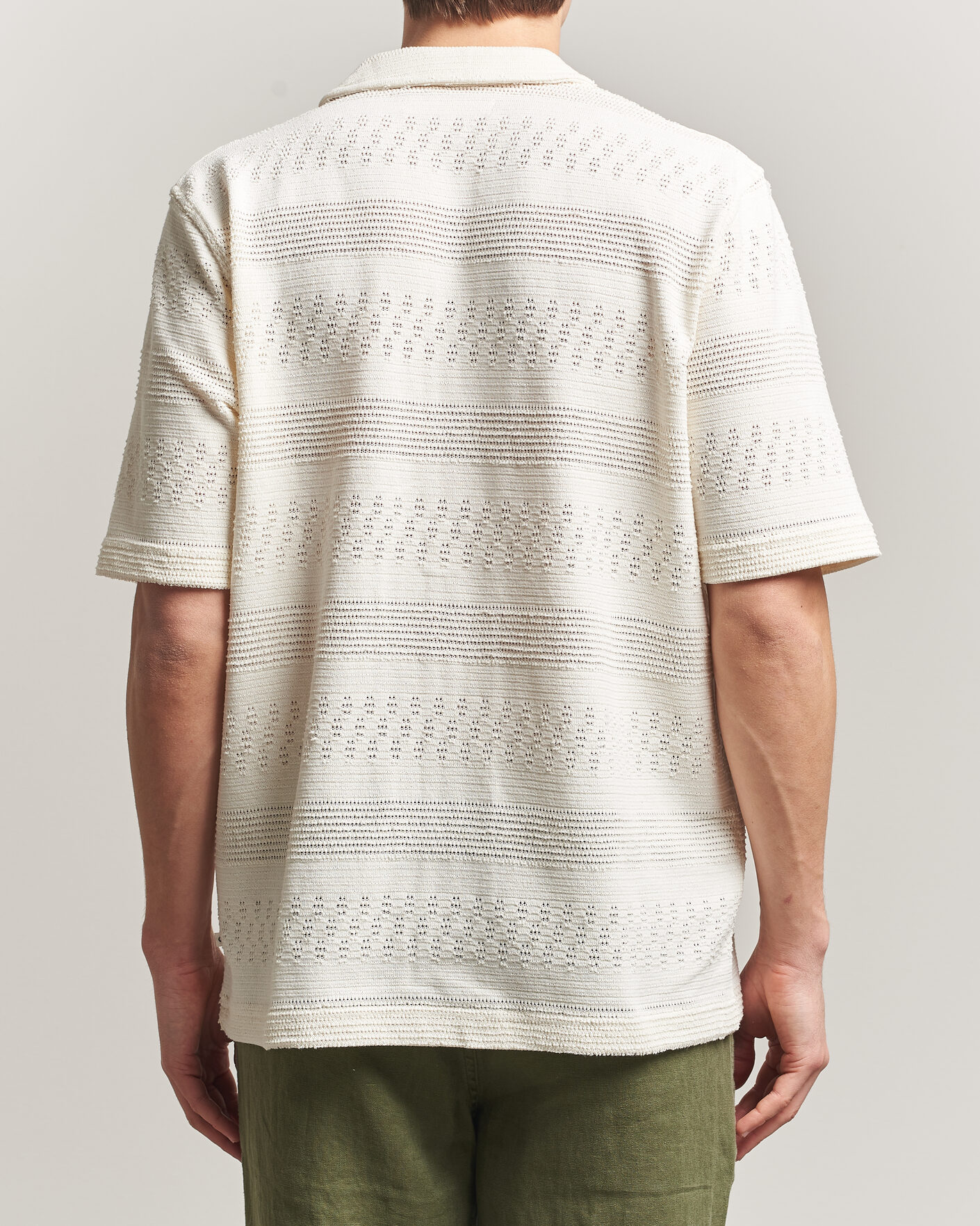Heren | Overhemden | Samsøe Samsøe | Martin Knitted Short Sleeve Shirt Clear Cream