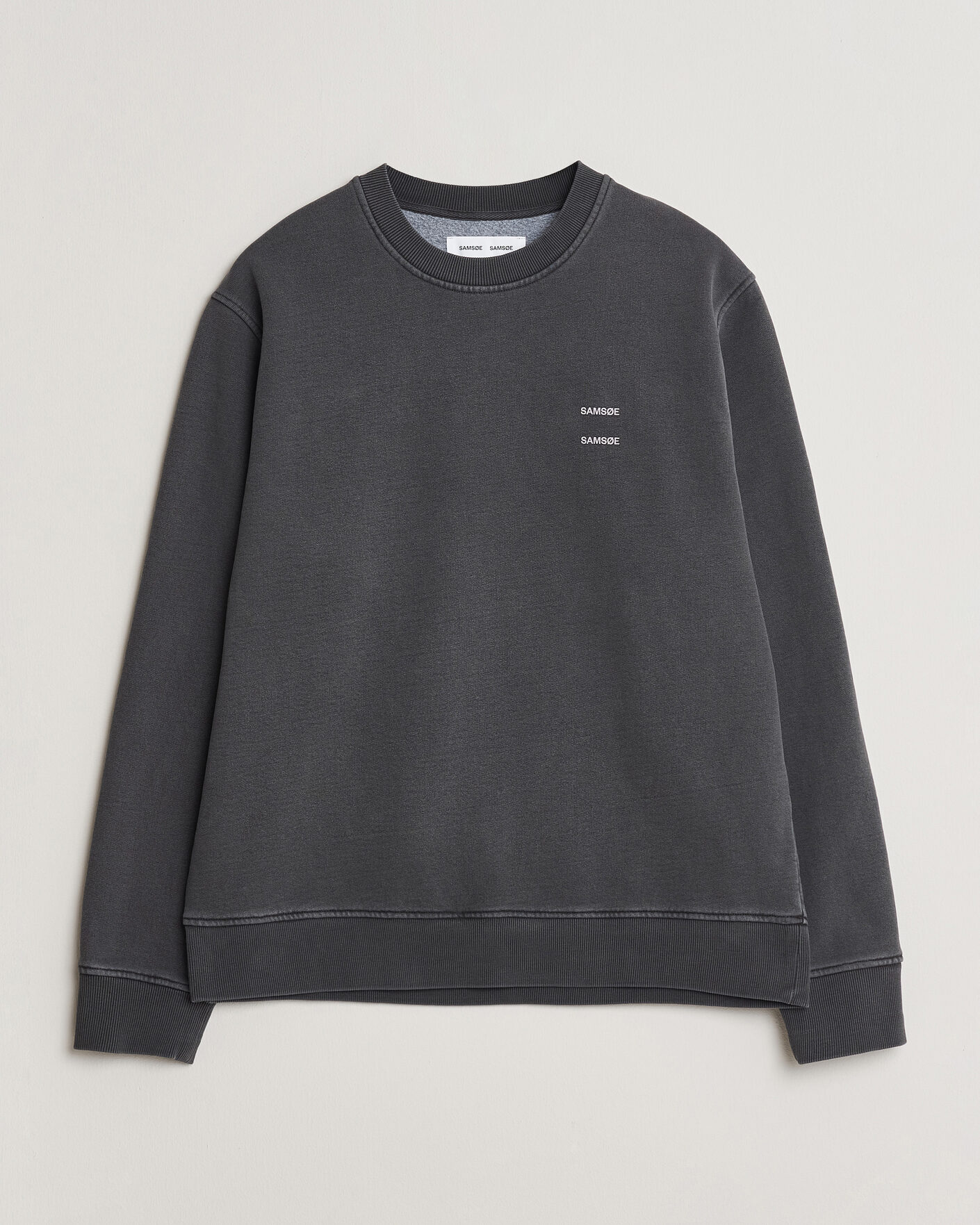 Heren | Truien | Samsøe Samsøe | Joel Washed Organic Cotton Sweatshirt Black