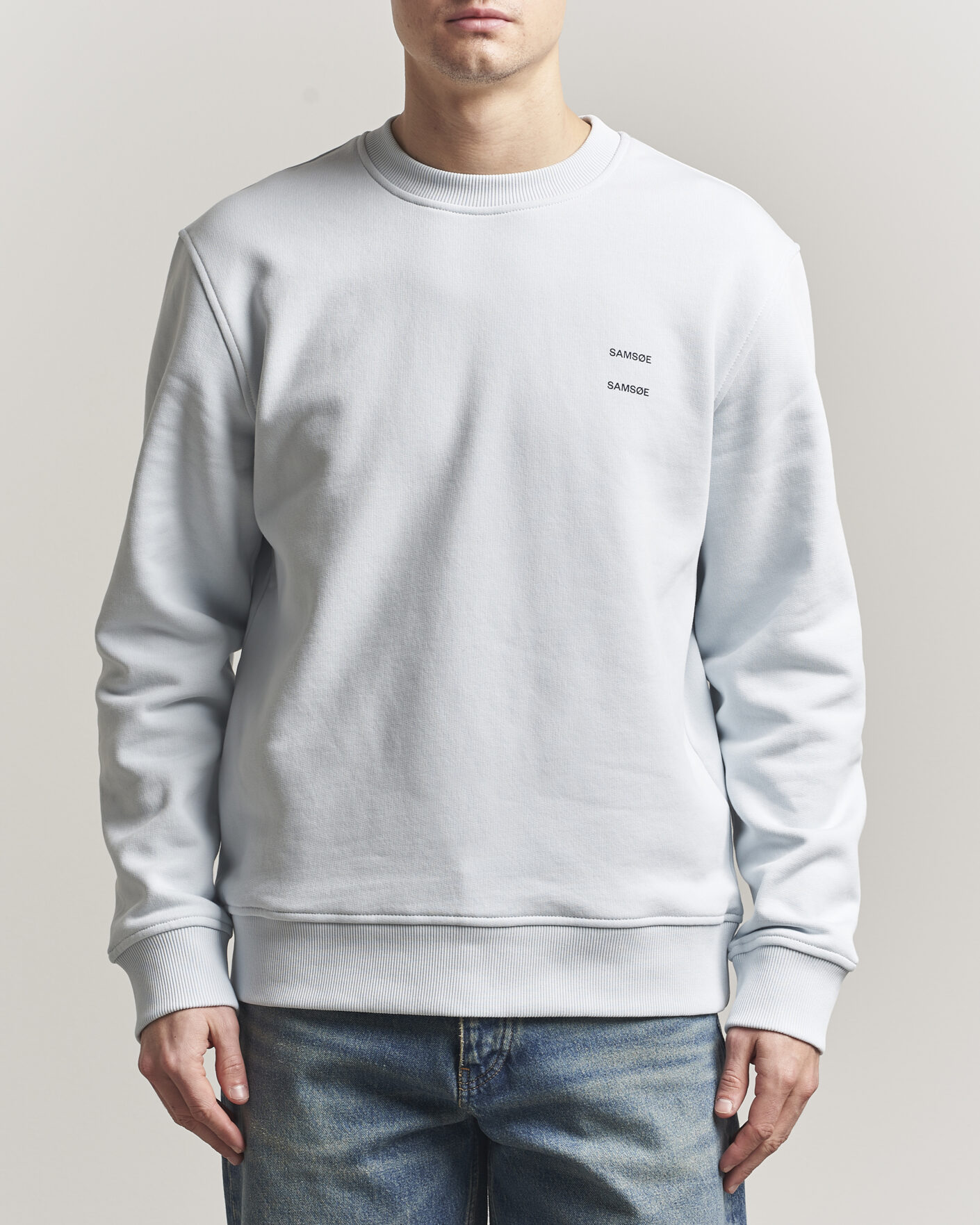 Heren | Truien | Samsøe Samsøe | Joel Organic Cotton Sweatshirt Skywriting