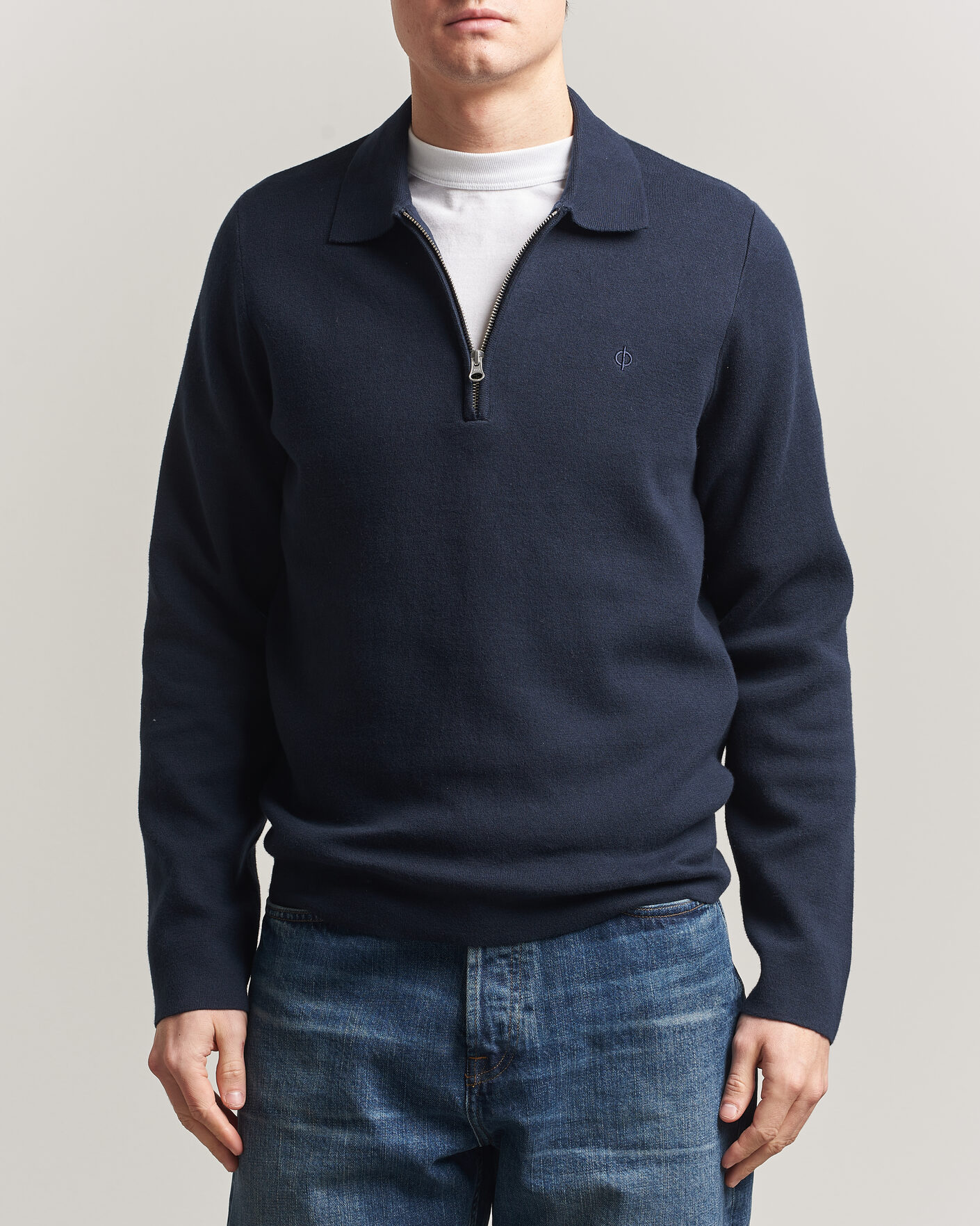Heren | Truien | Samsøe Samsøe | Guna Half Zip Salute Navy