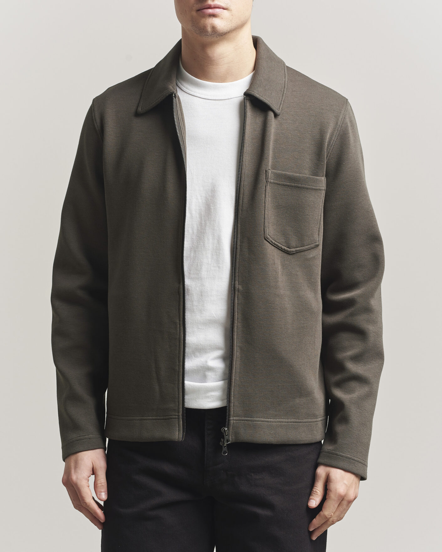 Heren | Truien | Samsøe Samsøe | Hannes Full Zip Black Olive