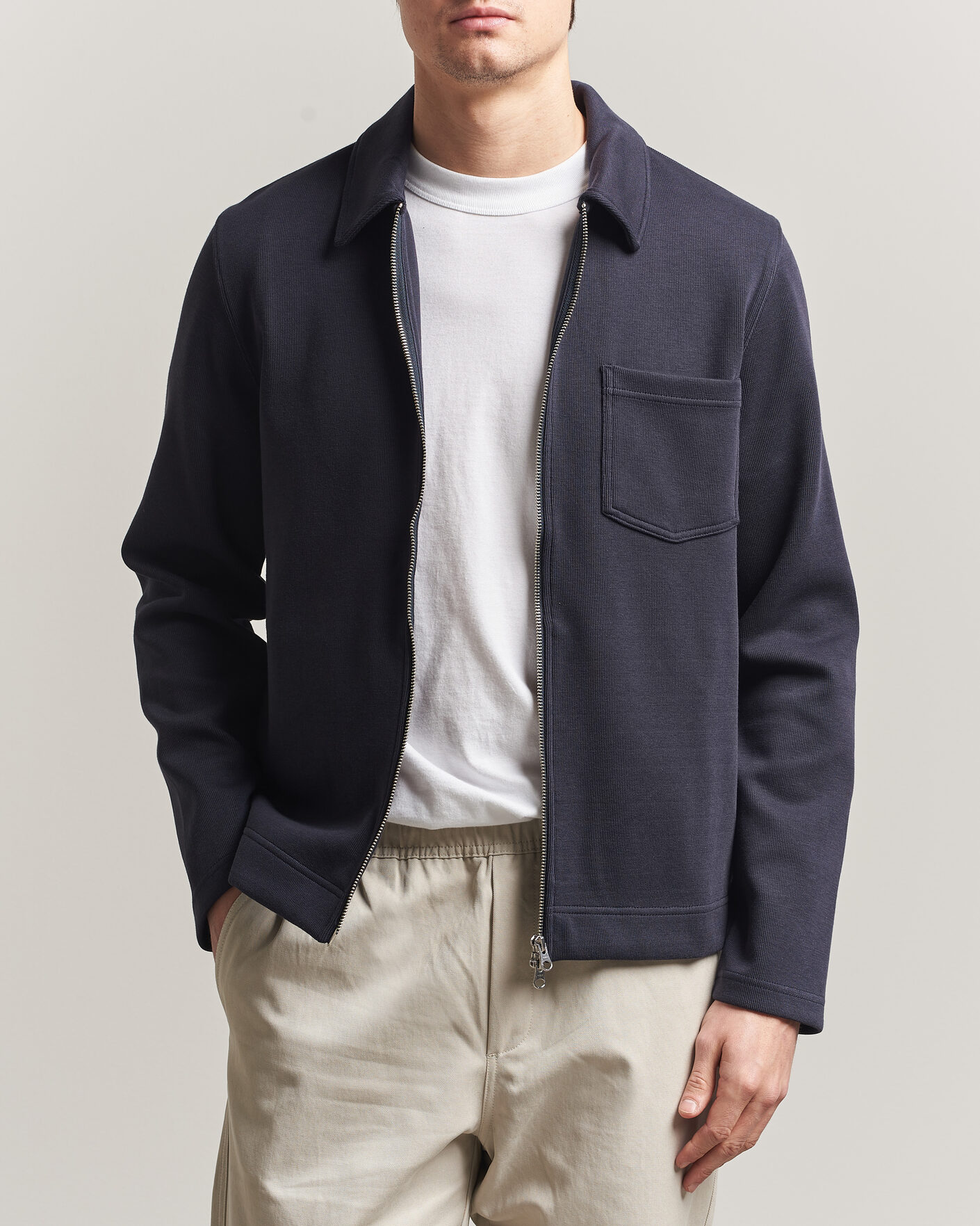 Heren | Truien | Samsøe Samsøe | Hannes Full Zip Salute Navy