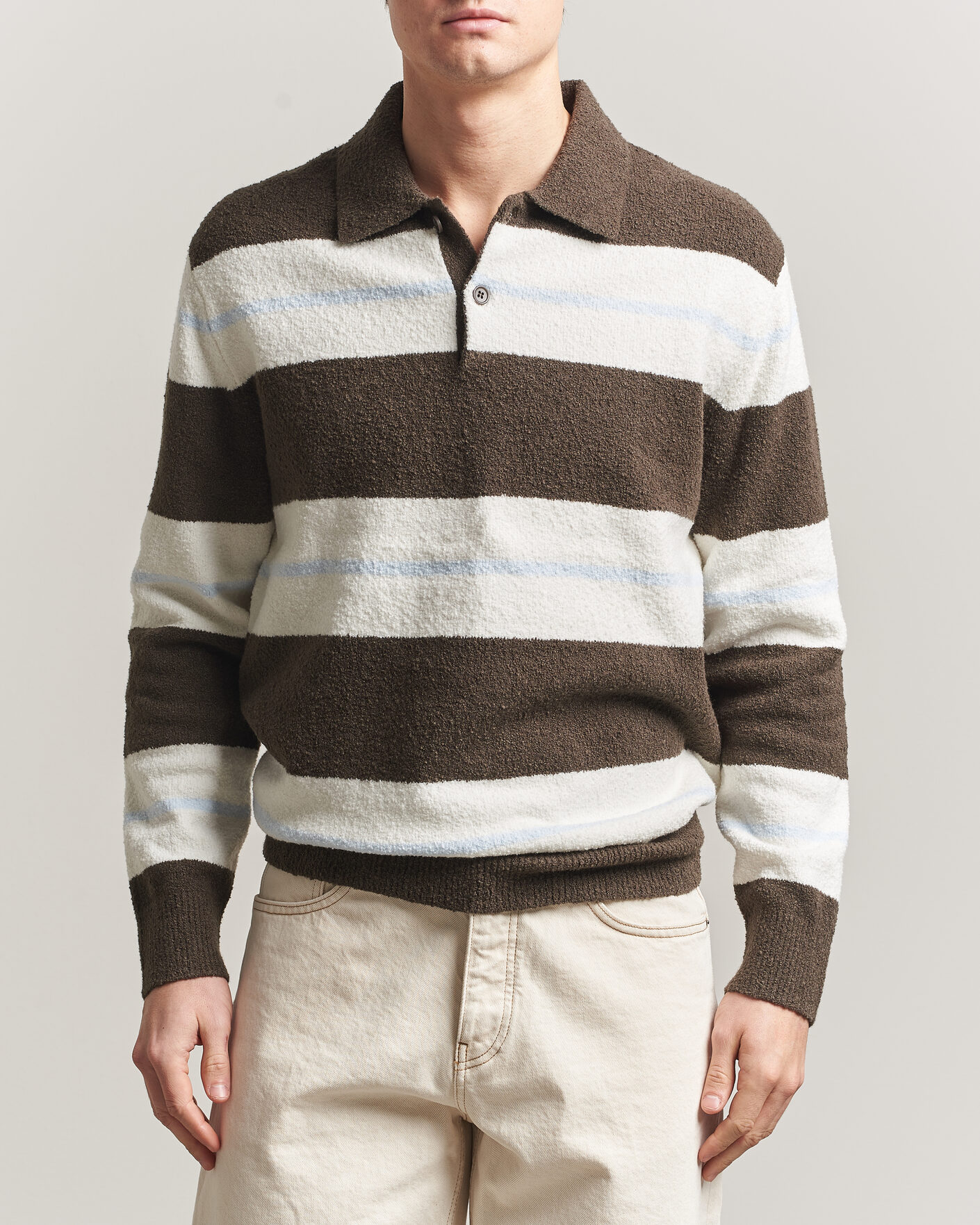 Heren | Truien | Samsøe Samsøe | Nino Knitted Polo Black Olive/White