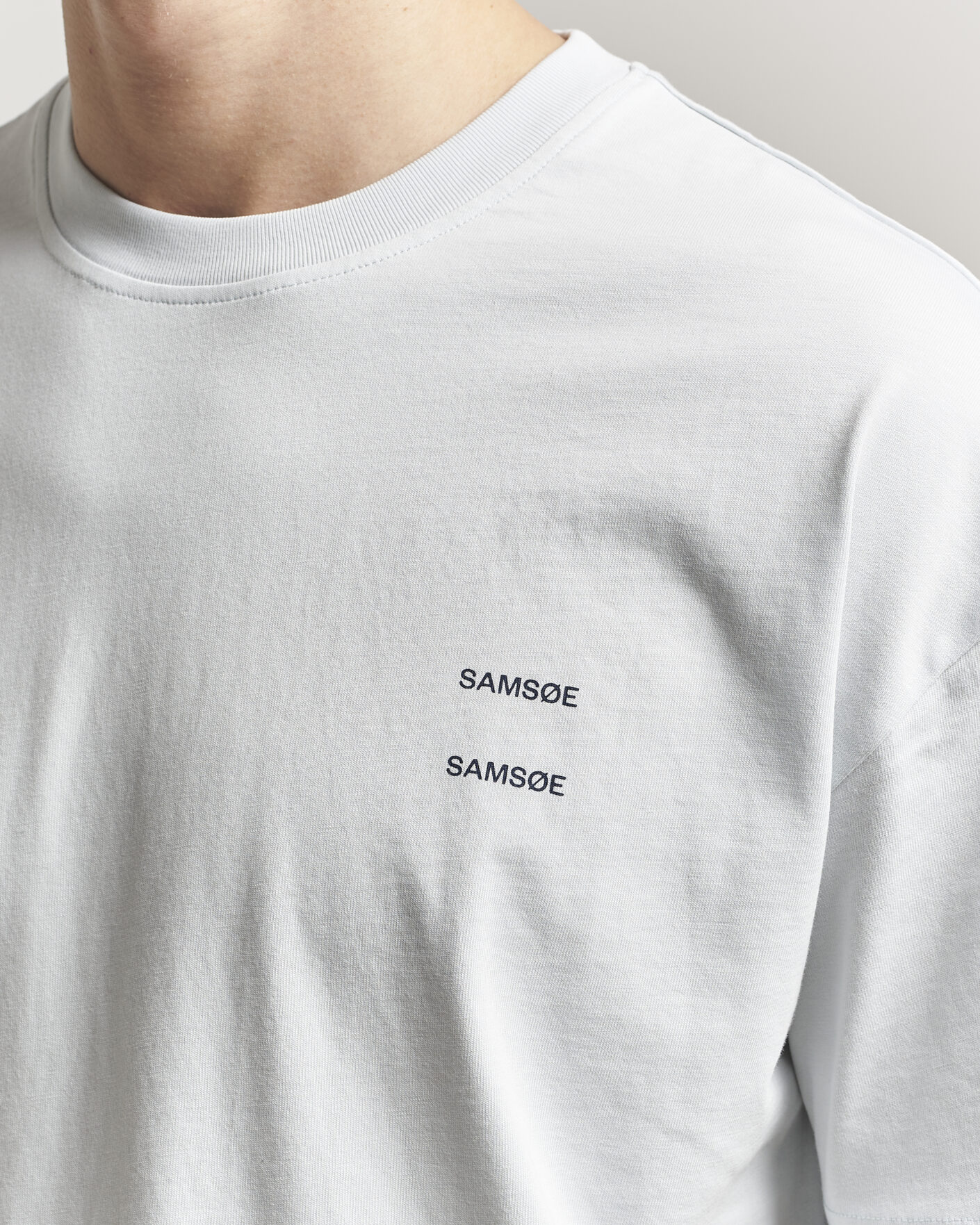 Heren | T-shirts | Samsøe Samsøe | Joel Organic Cotton T-Shirt Skywriting
