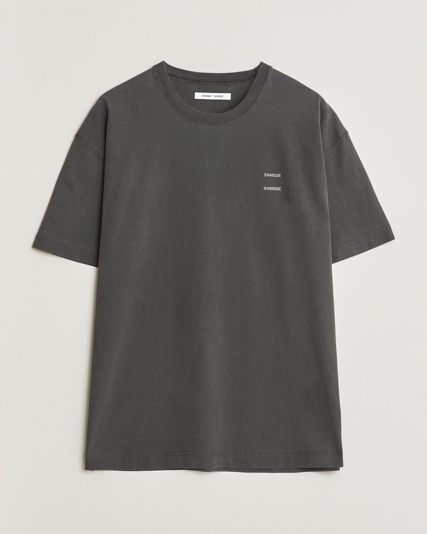 Heren | T-shirts | Samsøe Samsøe | Joel Washed Organic Cotton T-Shirt Black