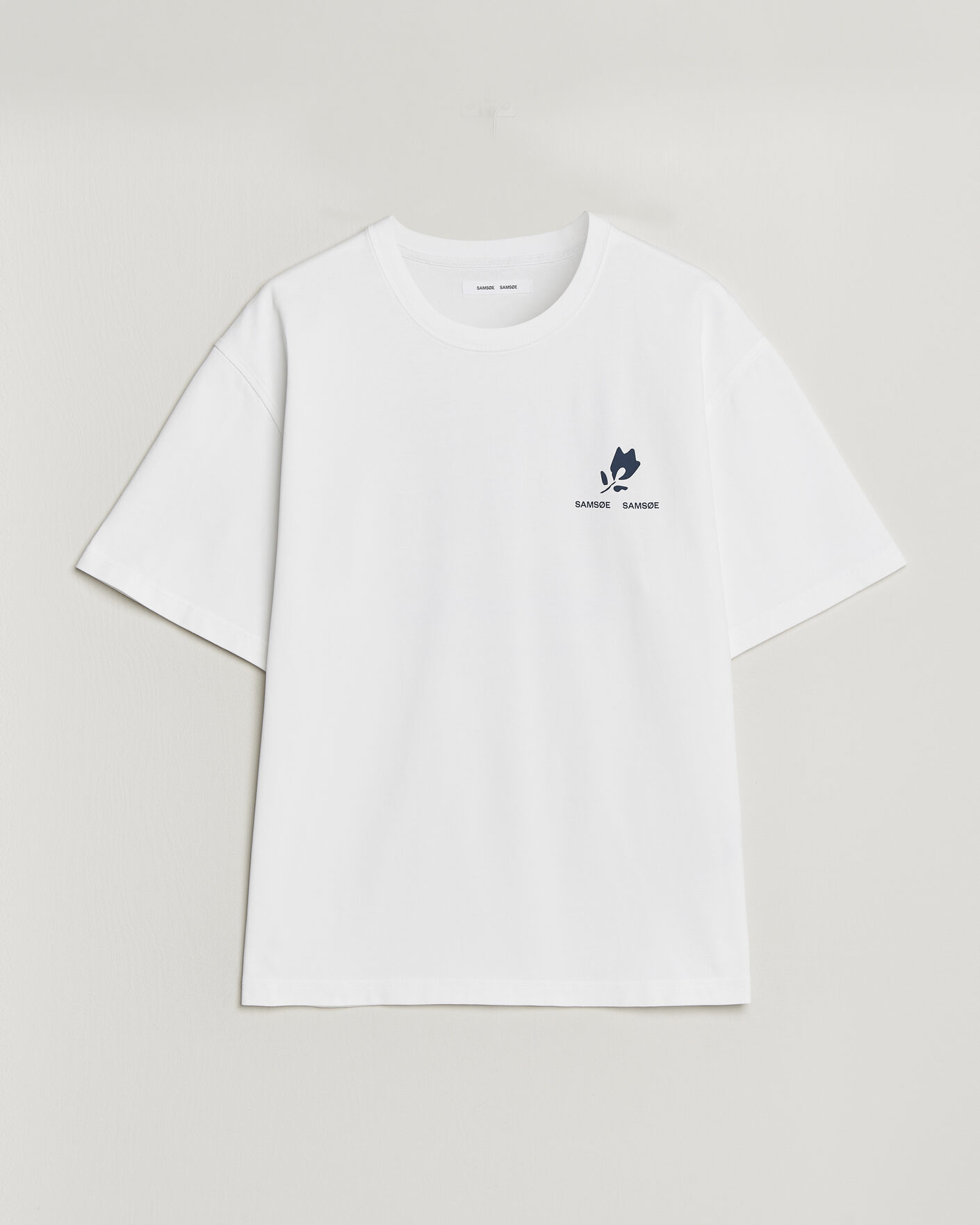 Heren | T-shirts | Samsøe Samsøe | Cohen Printed Crew Neck T-Shirt White
