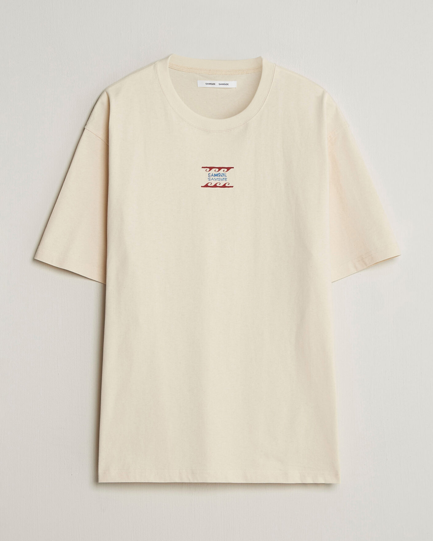 Heren | T-shirts | Samsøe Samsøe | Gergei Printed Crew Neck T-Shirt Neutral