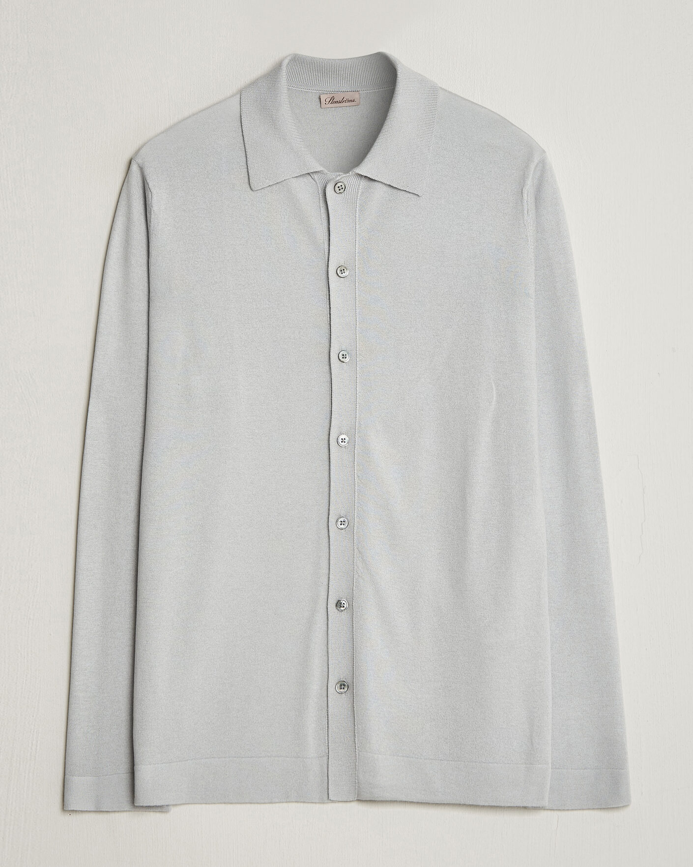Heren | Truien | Stenströms | Silk/Cashmere Cardigan Light Grey