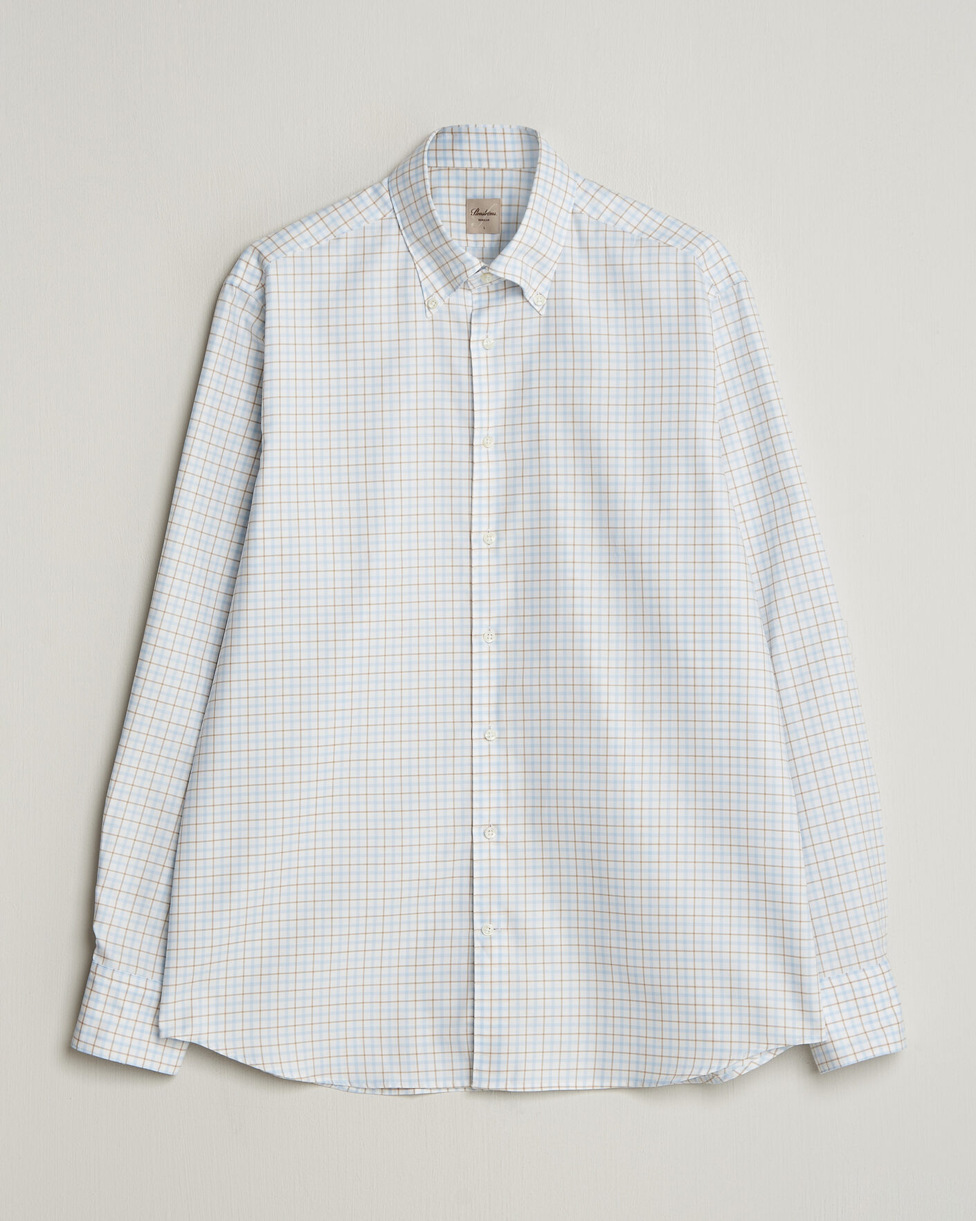 Heren | Overhemden | Stenströms | Regular Fit Checked Oxford Shirt Blue
