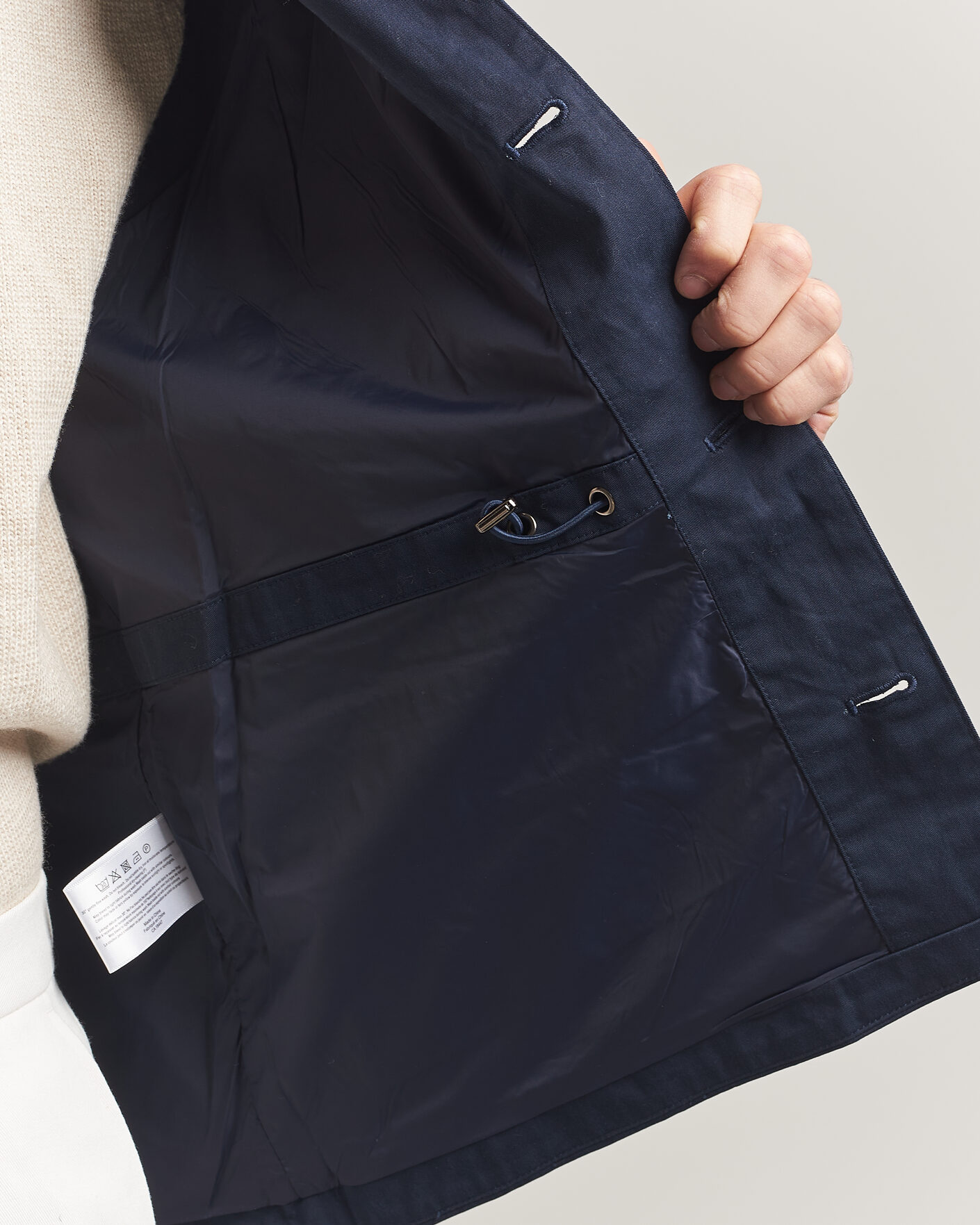 Heren | Gilets | Stenströms | Cotton Twill Vest Navy