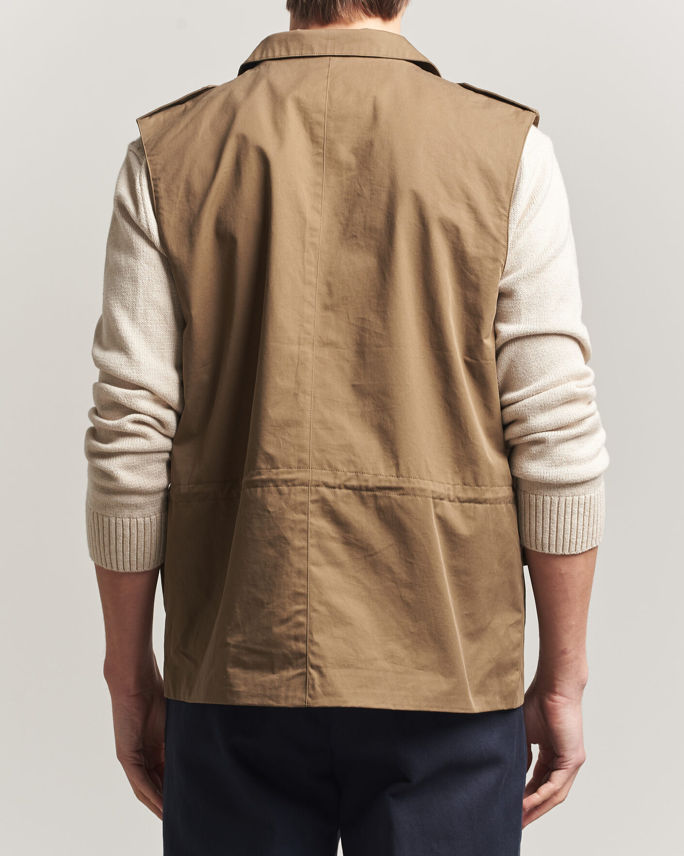Heren | Gilets | Stenströms | Cotton Twill Vest Olive