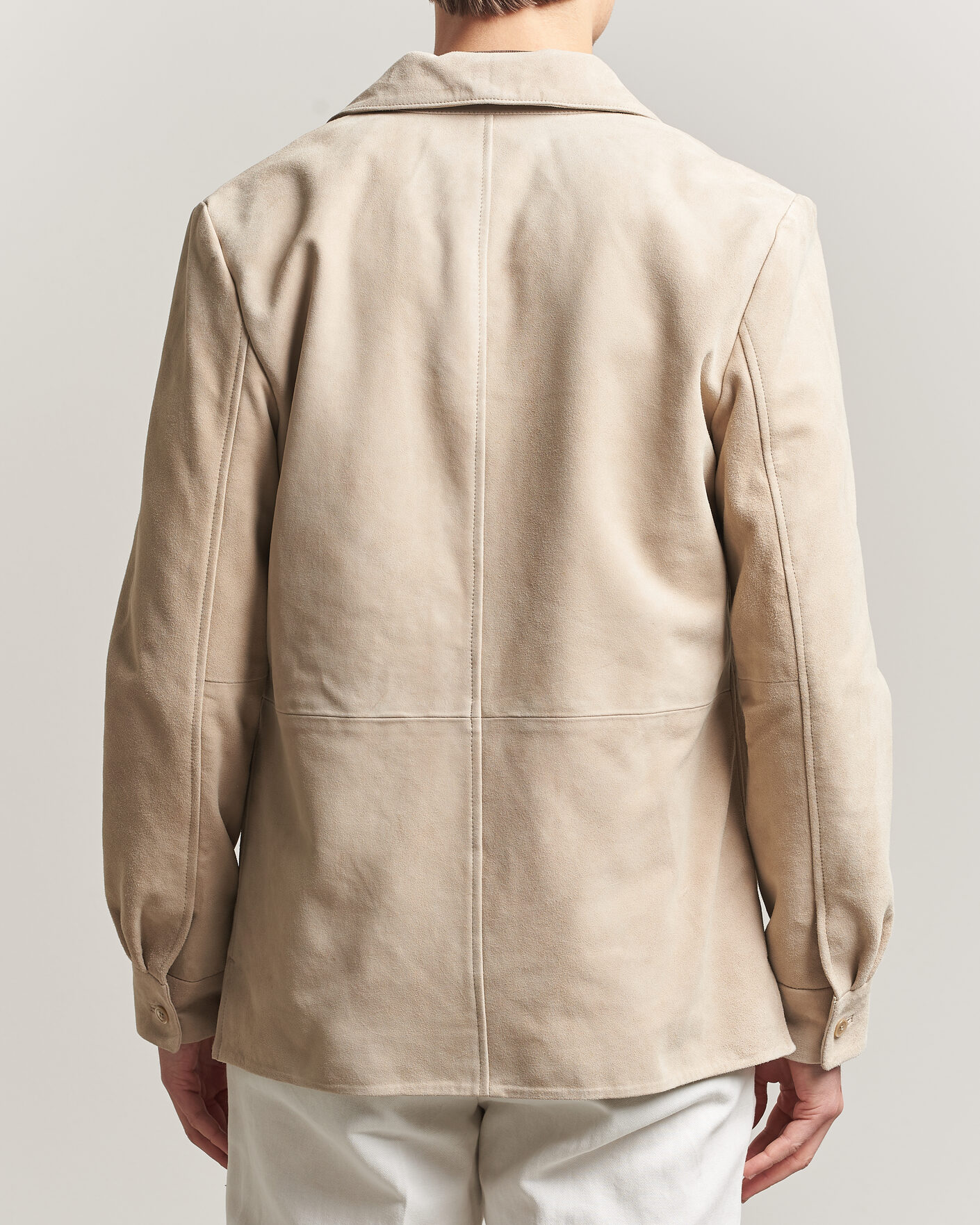 Heren | Jassen | Stenströms | Suede Overshirt Beige