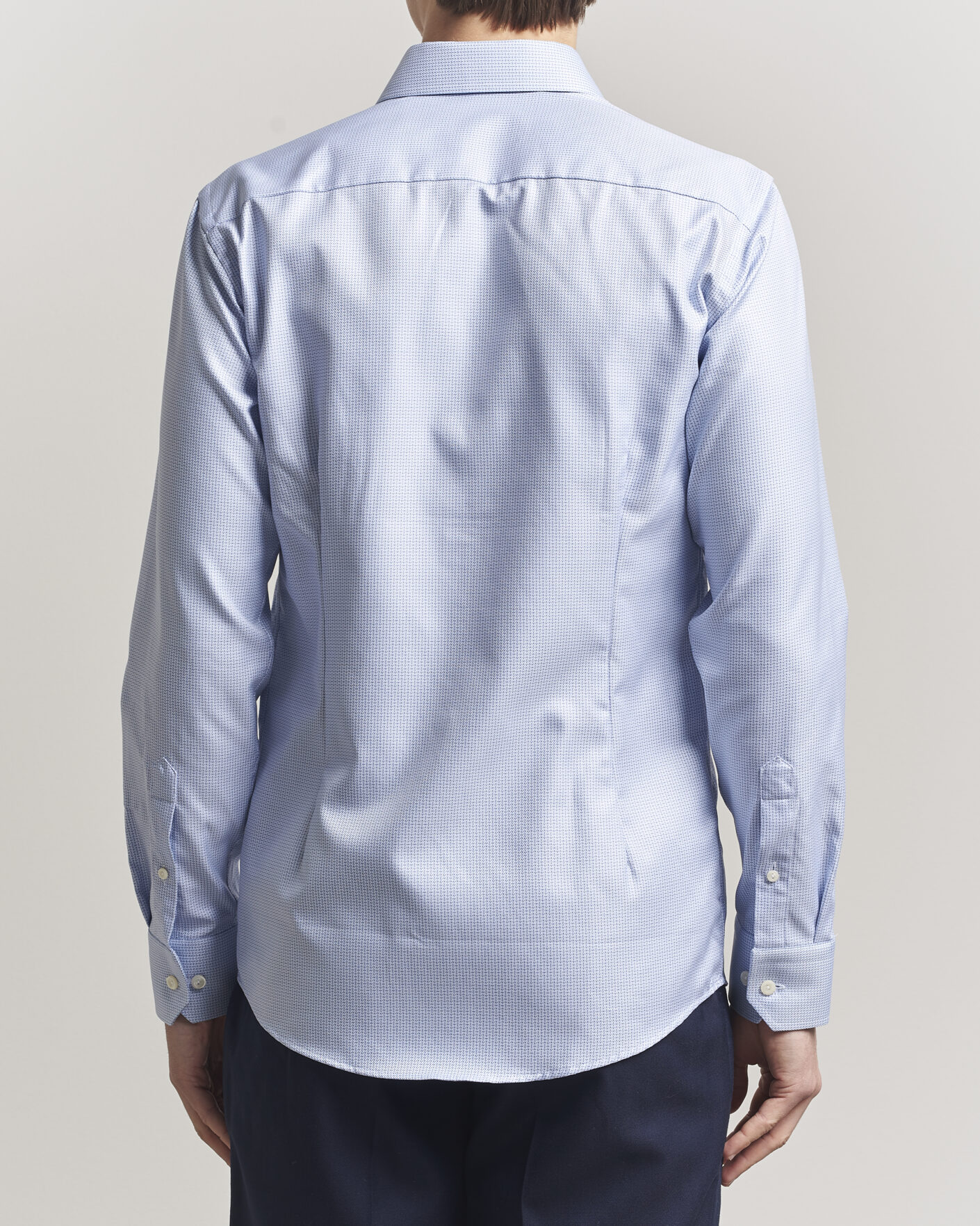 Heren | Overhemden | Eton | Slim Fit Signature Twill Structured Shirt Mid Blue