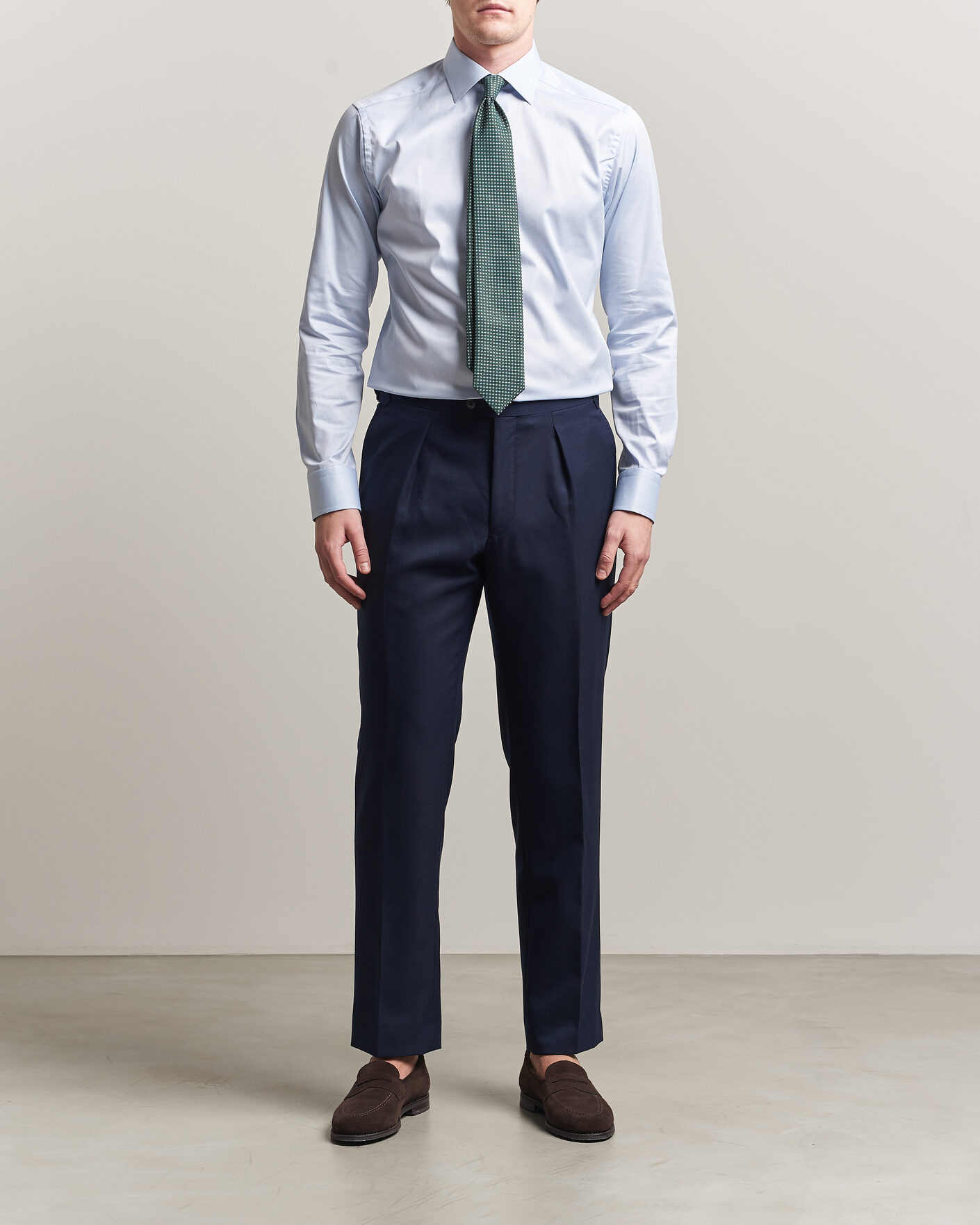 Heren | Overhemden | Eton | Slim Fit Signature Twill Contrast Shirt Light Blue