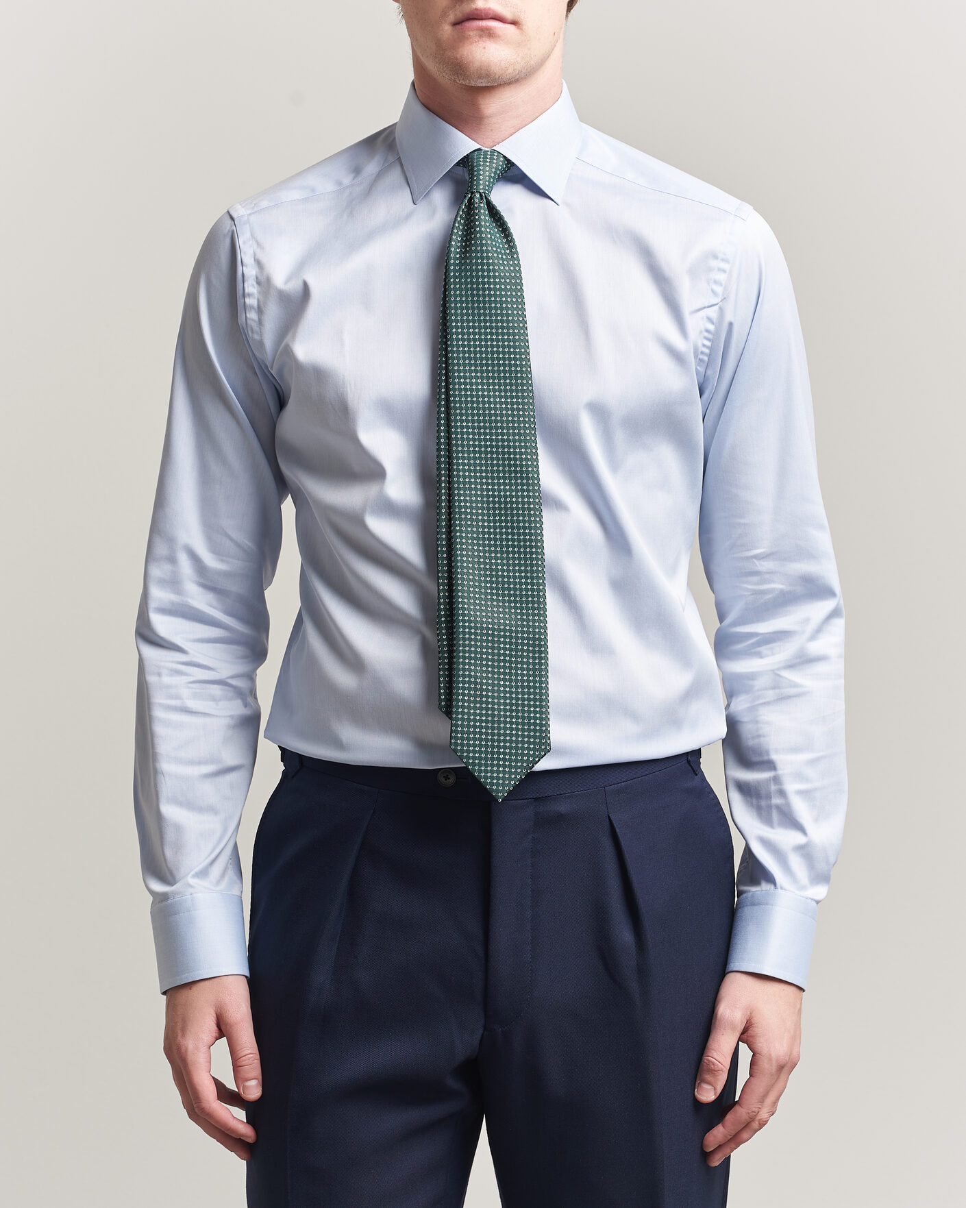 Heren | Overhemden | Eton | Slim Fit Signature Twill Contrast Shirt Light Blue