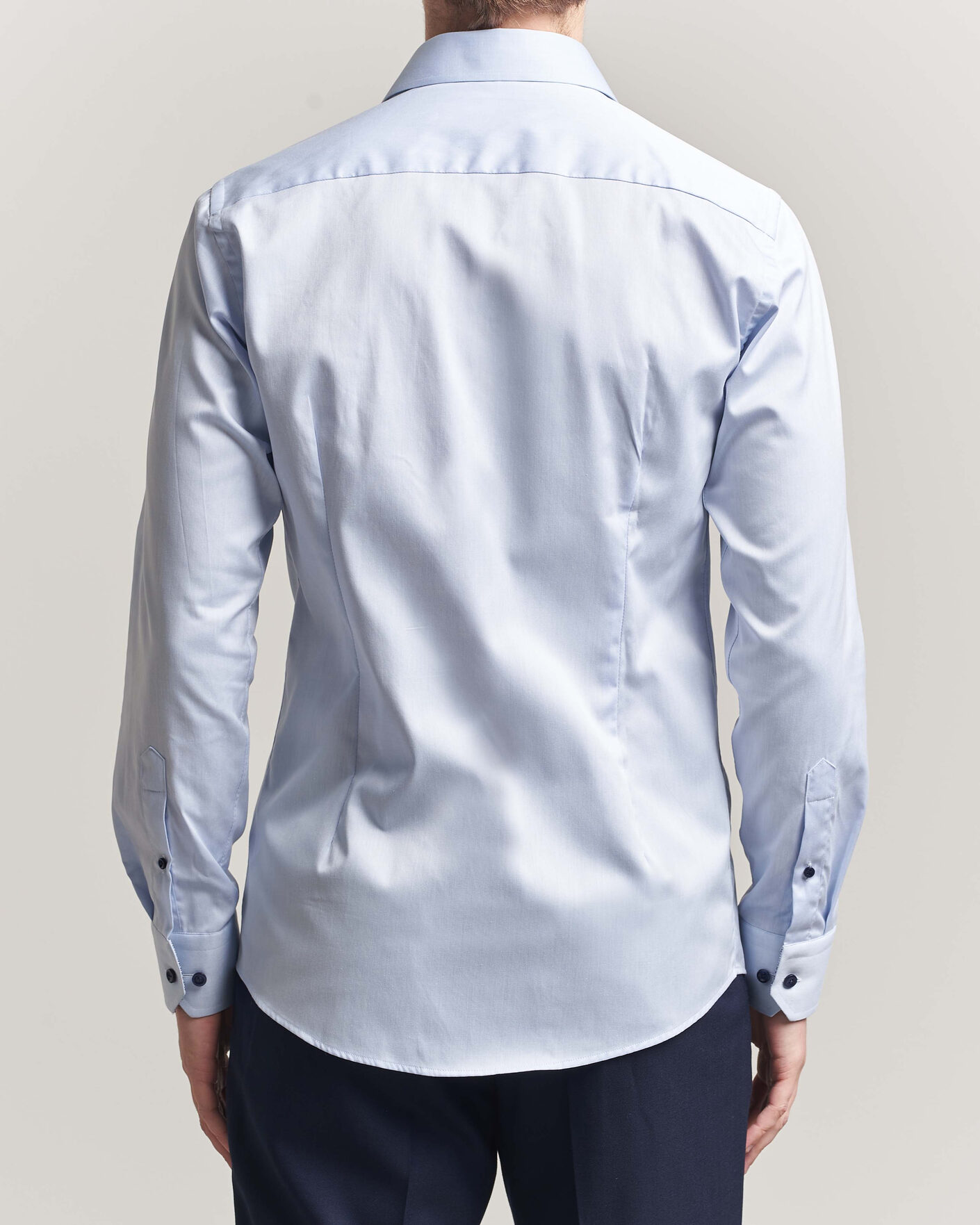 Heren | Overhemden | Eton | Slim Fit Signature Twill Contrast Shirt Light Blue