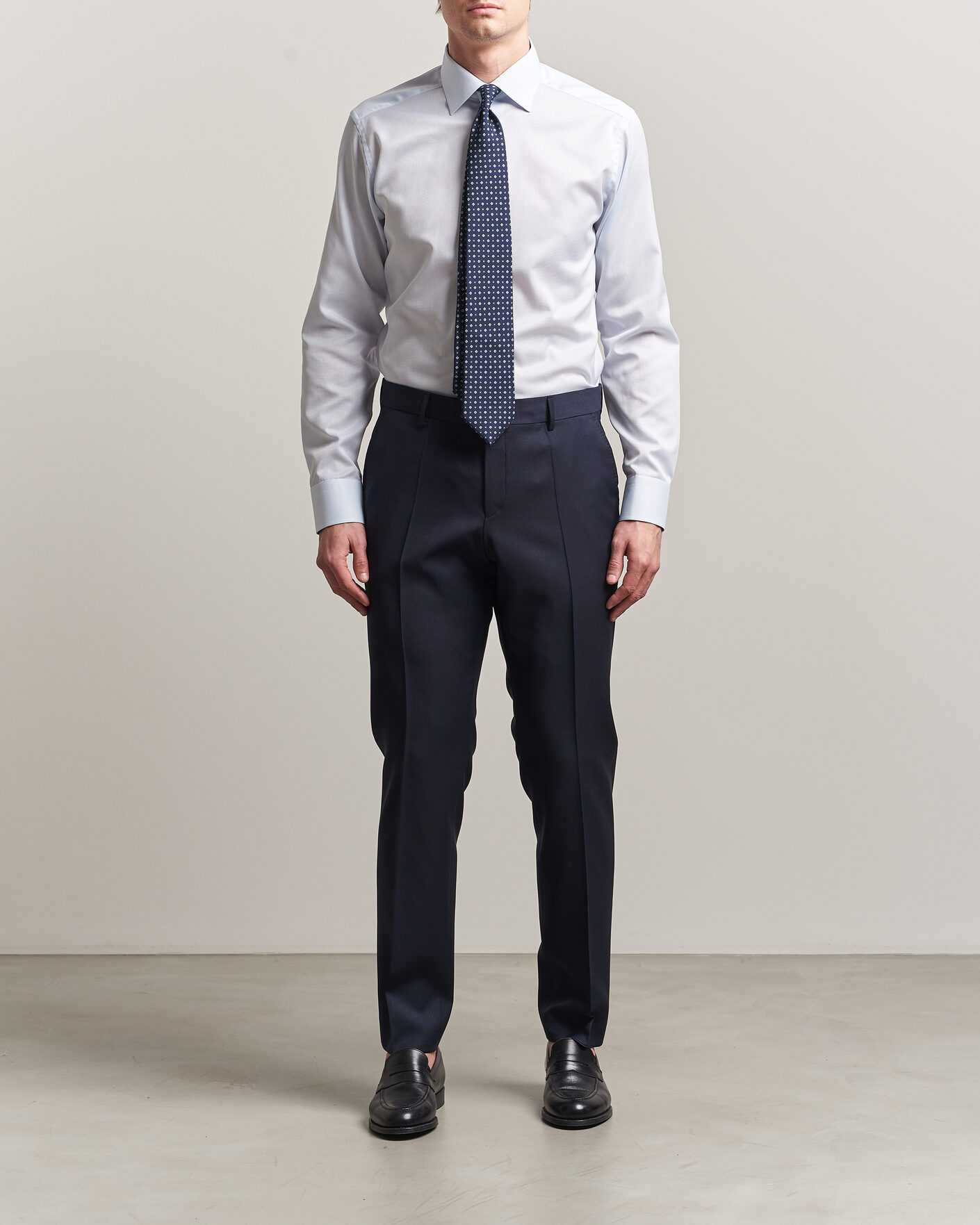 Heren | Overhemden | Eton | Slim Fit Signature Twill Contrast Shirt Light Blue
