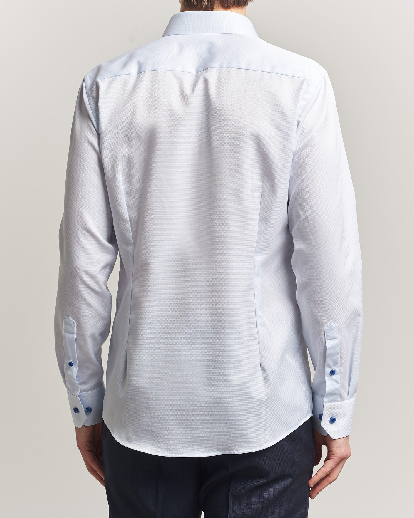 Heren | Overhemden | Eton | Slim Fit Signature Twill Contrast Shirt Light Blue