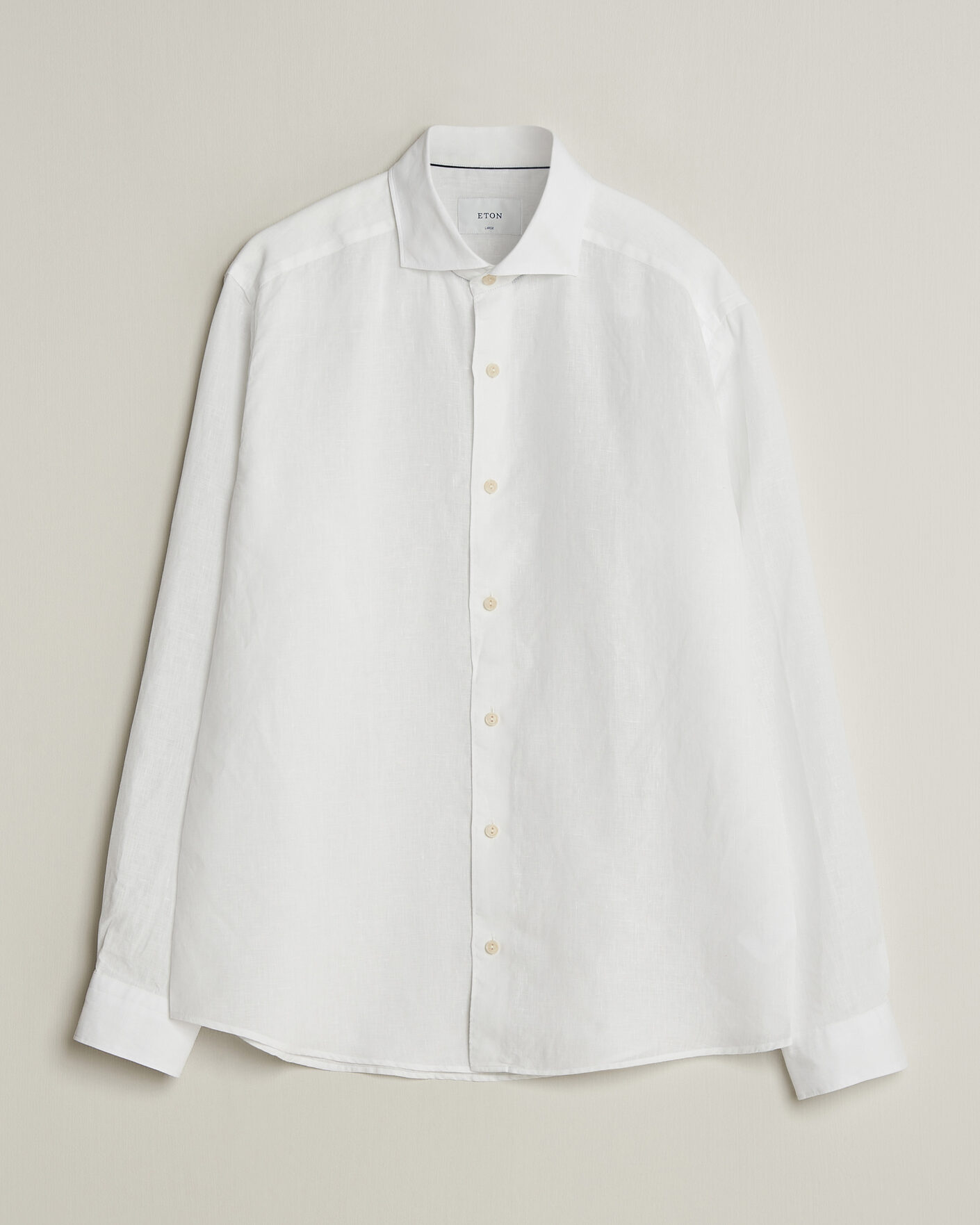 Heren | Overhemden | Eton | Casual Fit Linen Shirt White