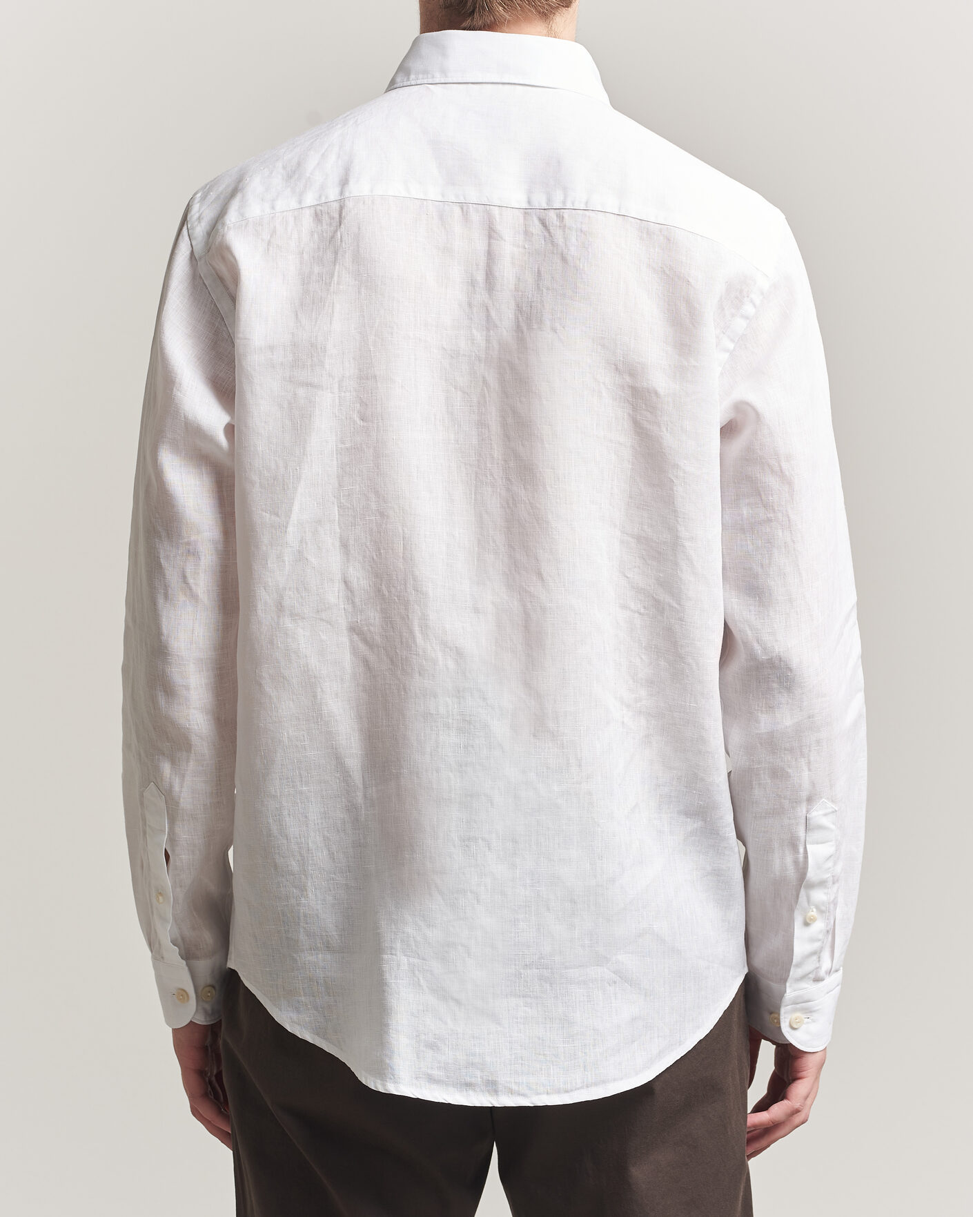Heren | Overhemden | Eton | Casual Fit Linen Shirt White