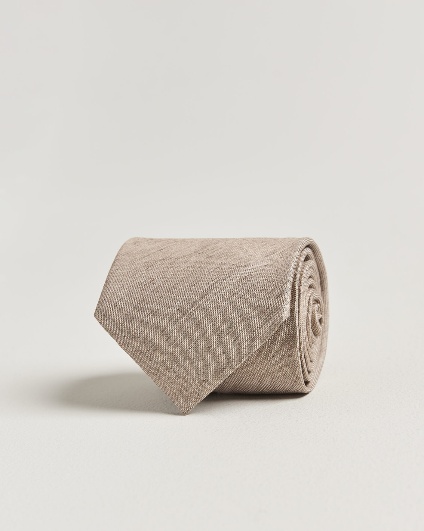 Heren | Stropdassen | Eton | Linen Silk Tie Beige