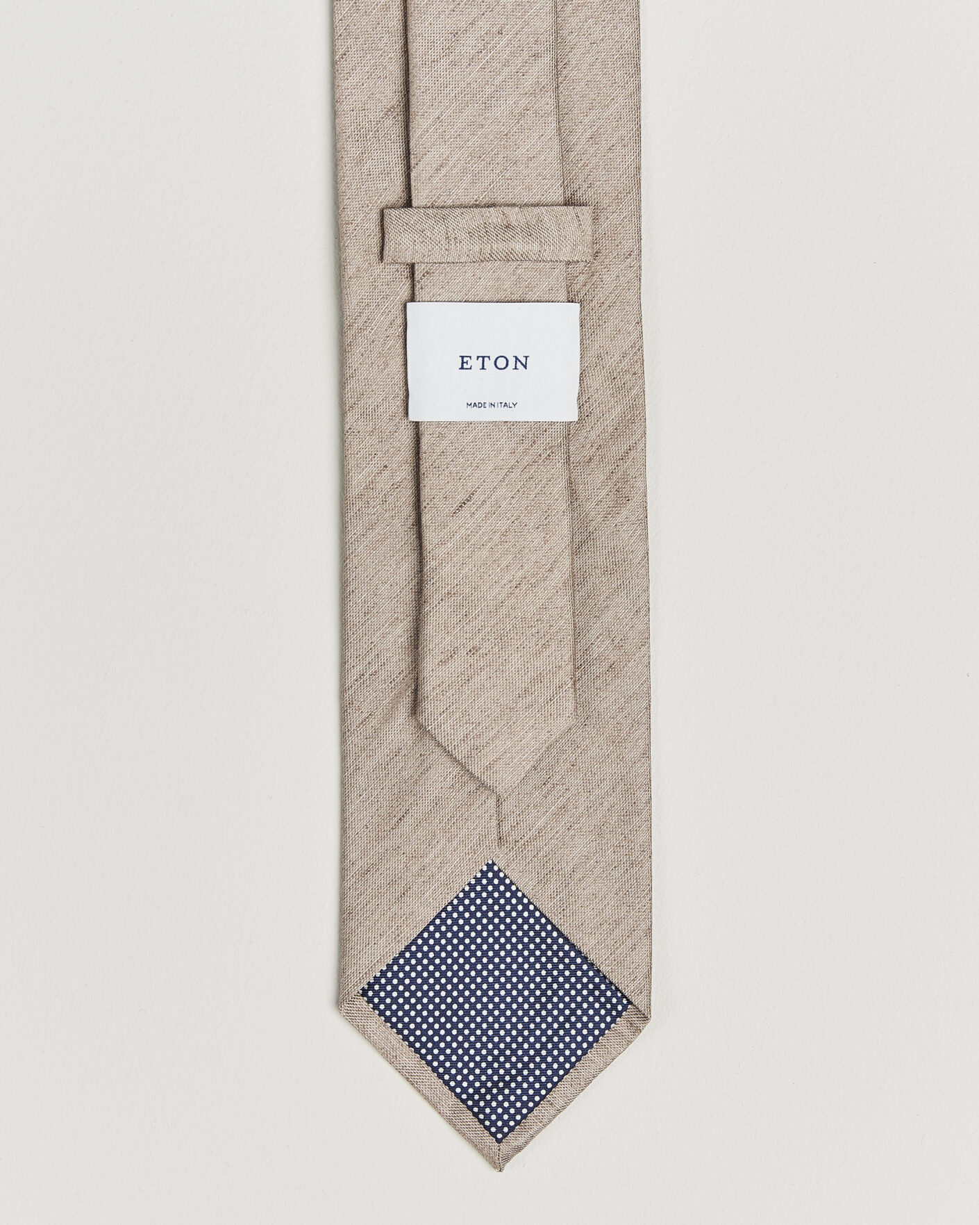 Heren | Stropdassen | Eton | Linen Silk Tie Beige
