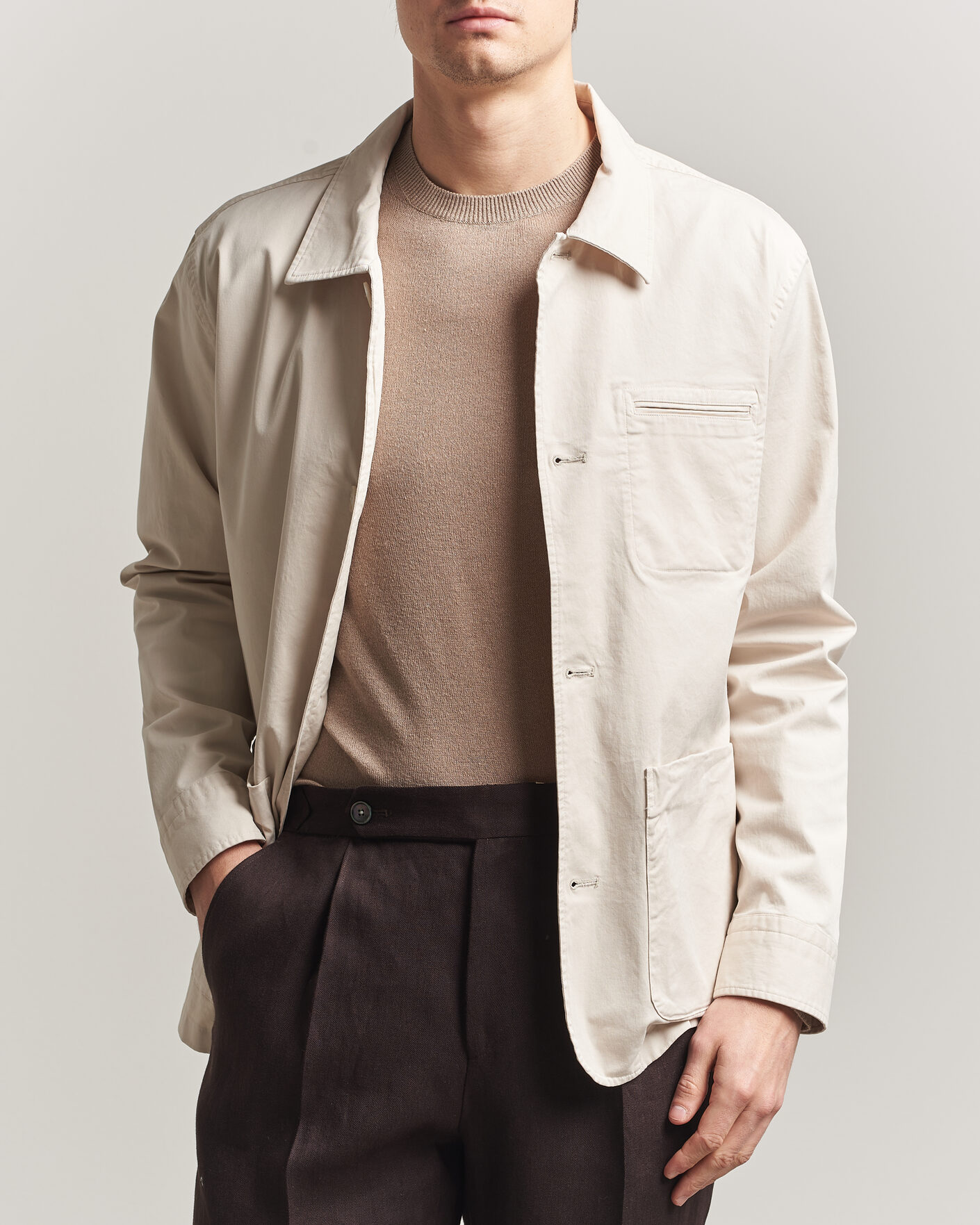 Heren | Jassen | Eton | Cotton Chore Jacket Off White