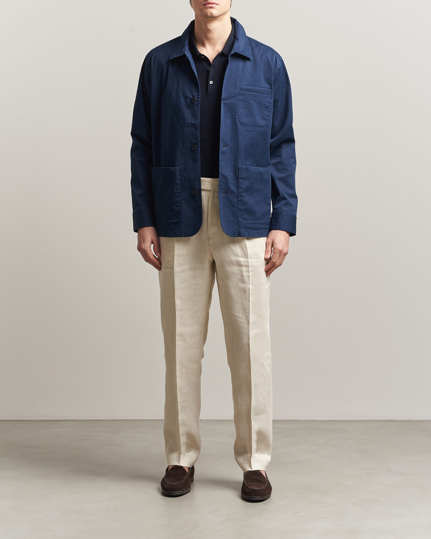 Heren | Jassen | Eton | Cotton Chore Jacket Navy Blue