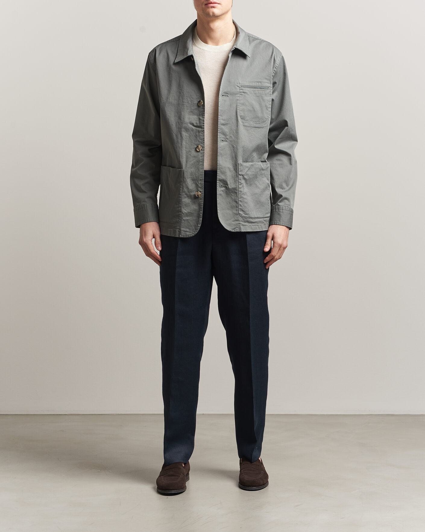 Heren | Jassen | Eton | Cotton Chore Jacket Mid Green