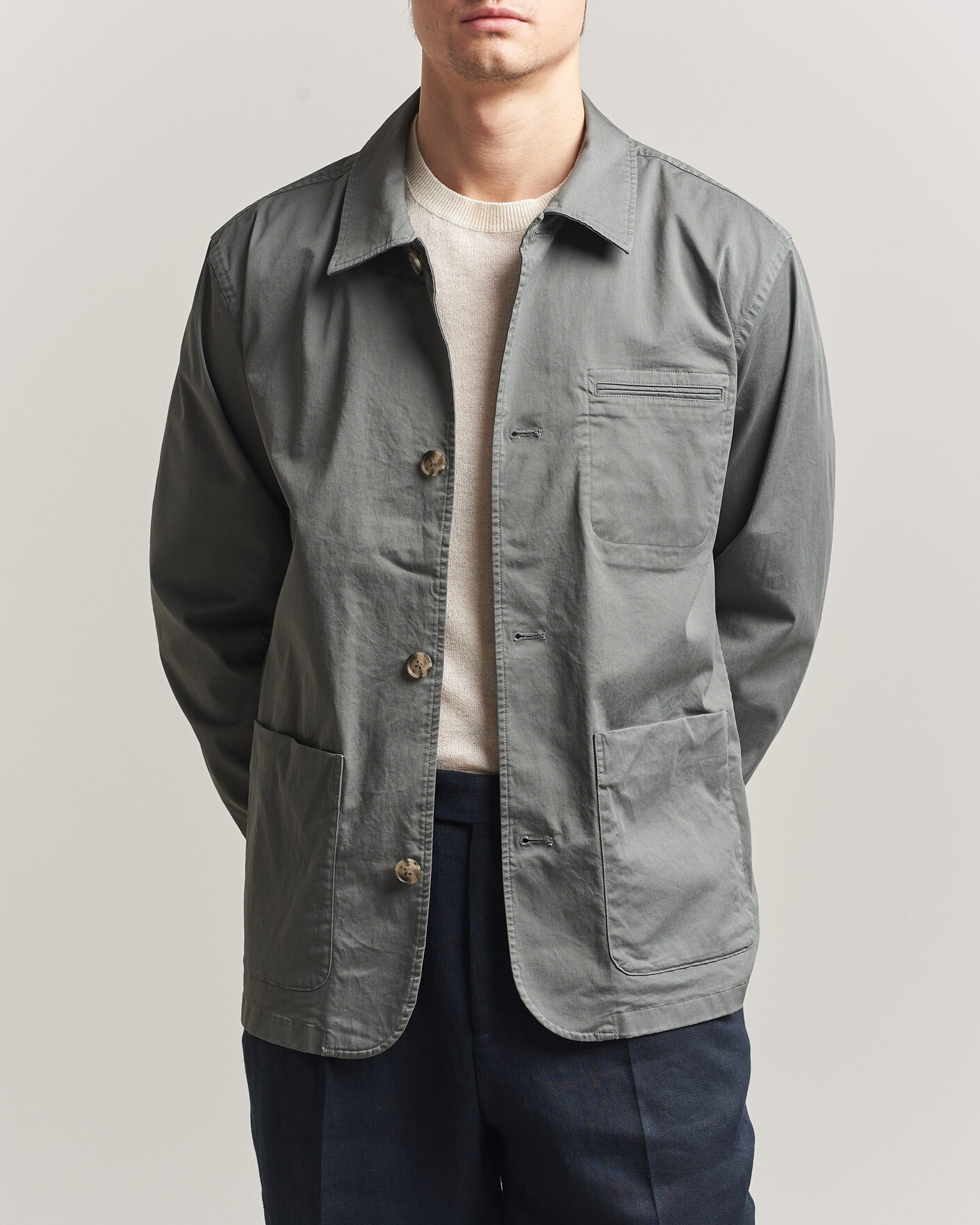 Heren | Jassen | Eton | Cotton Chore Jacket Mid Green