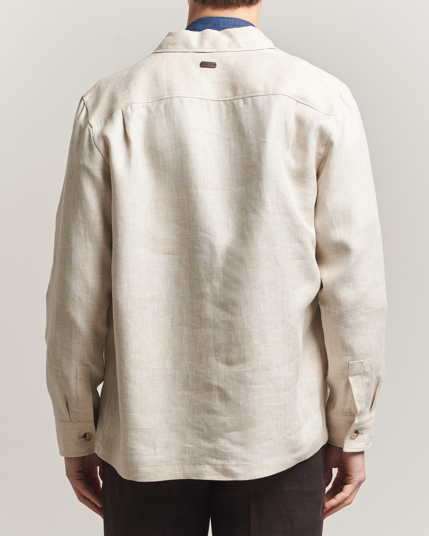 Heren | Jassen | Eton | Four Pocket Linen Lyocell Shirt Jacket Off White