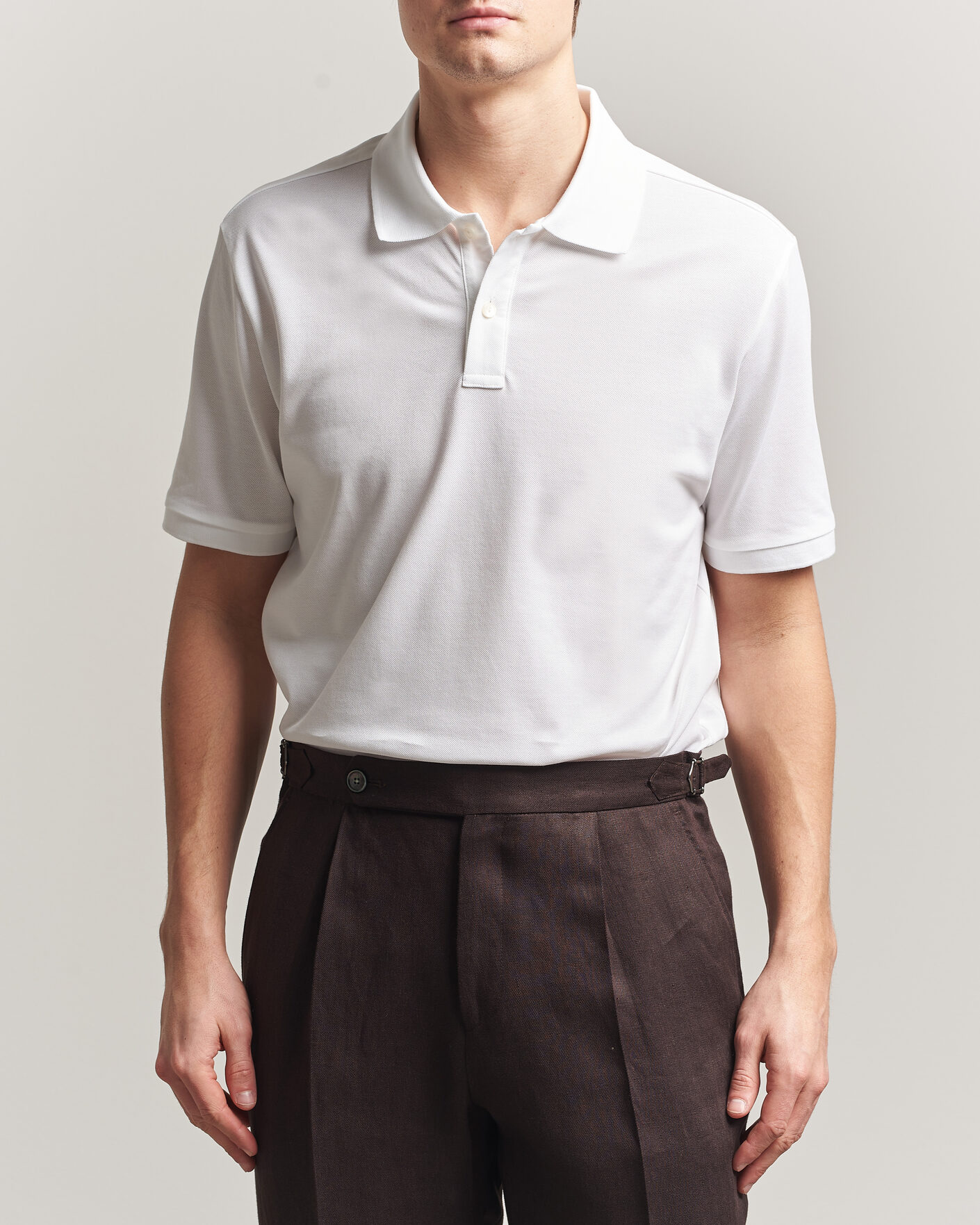 Heren | Polo's | Eton | Pima Pique Polo White
