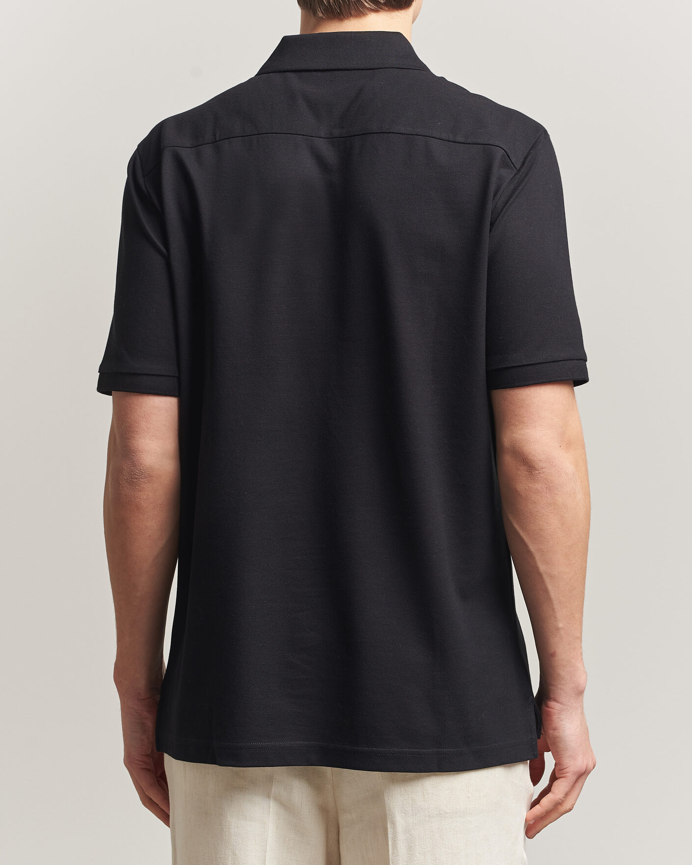 Heren | Polo's | Eton | Pima Pique Polo Black