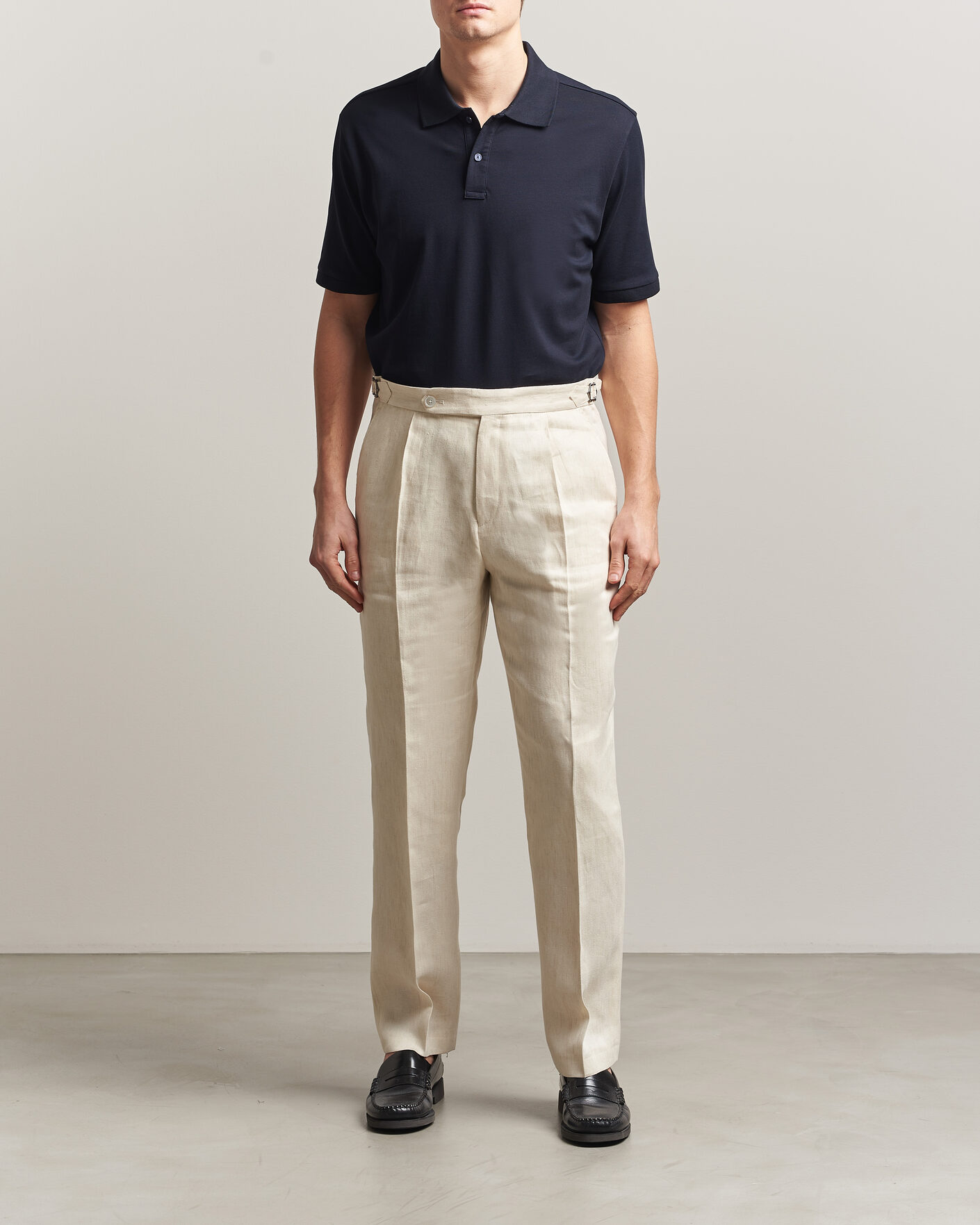 Heren | Polo's | Eton | Pima Pique Polo Navy Blue
