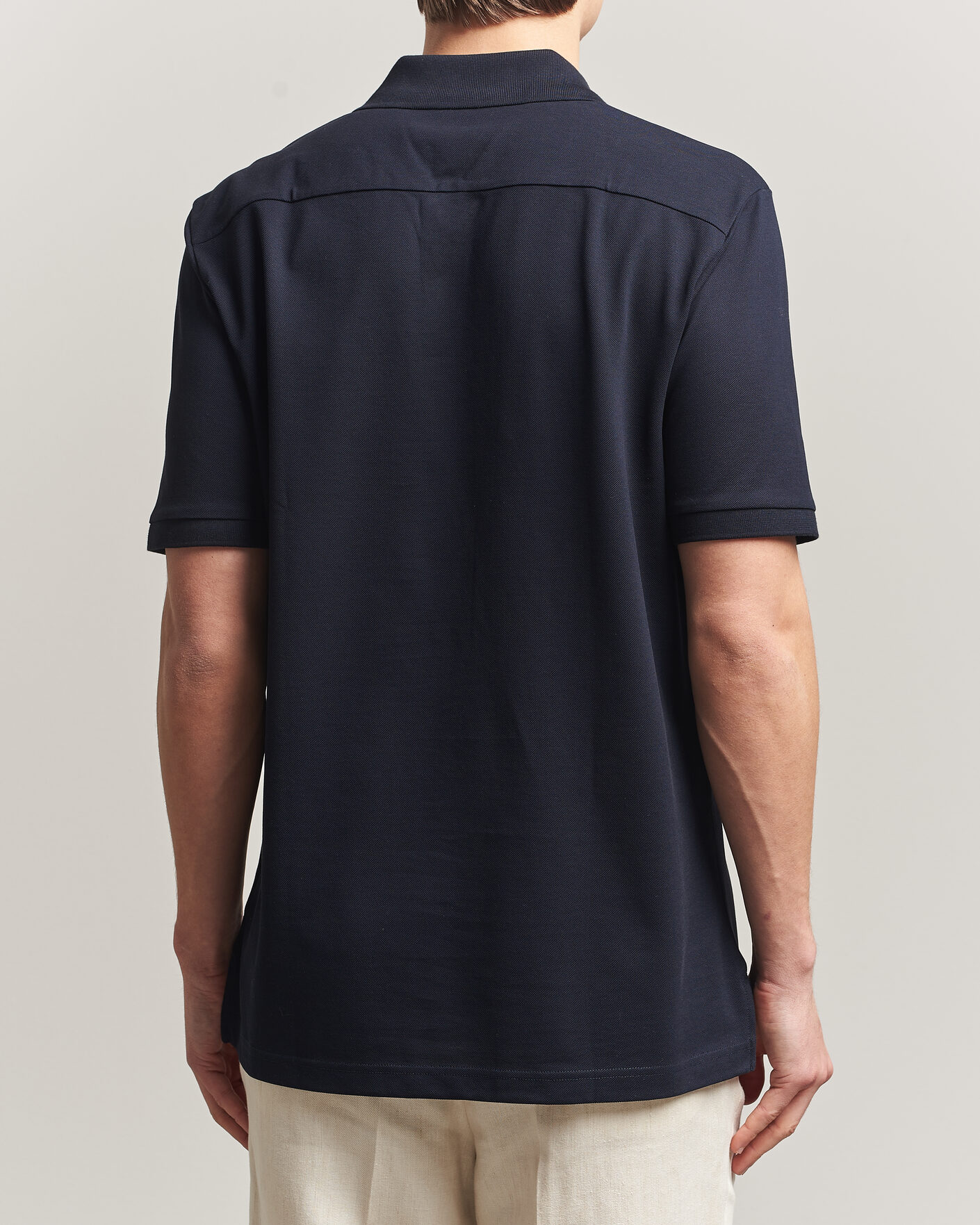 Heren | Polo's | Eton | Pima Pique Polo Navy Blue