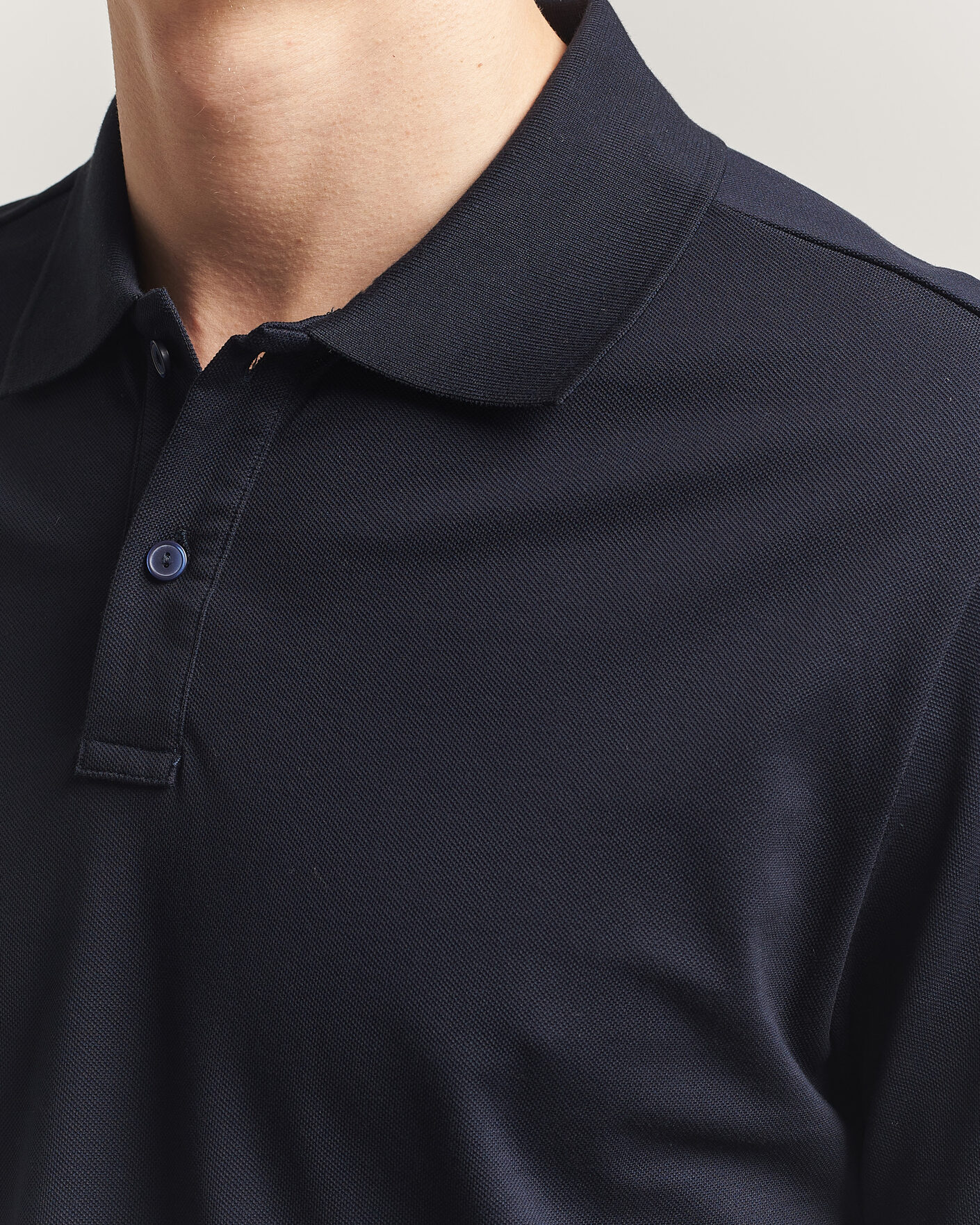 Heren | Polo's | Eton | Pima Pique Polo Navy Blue