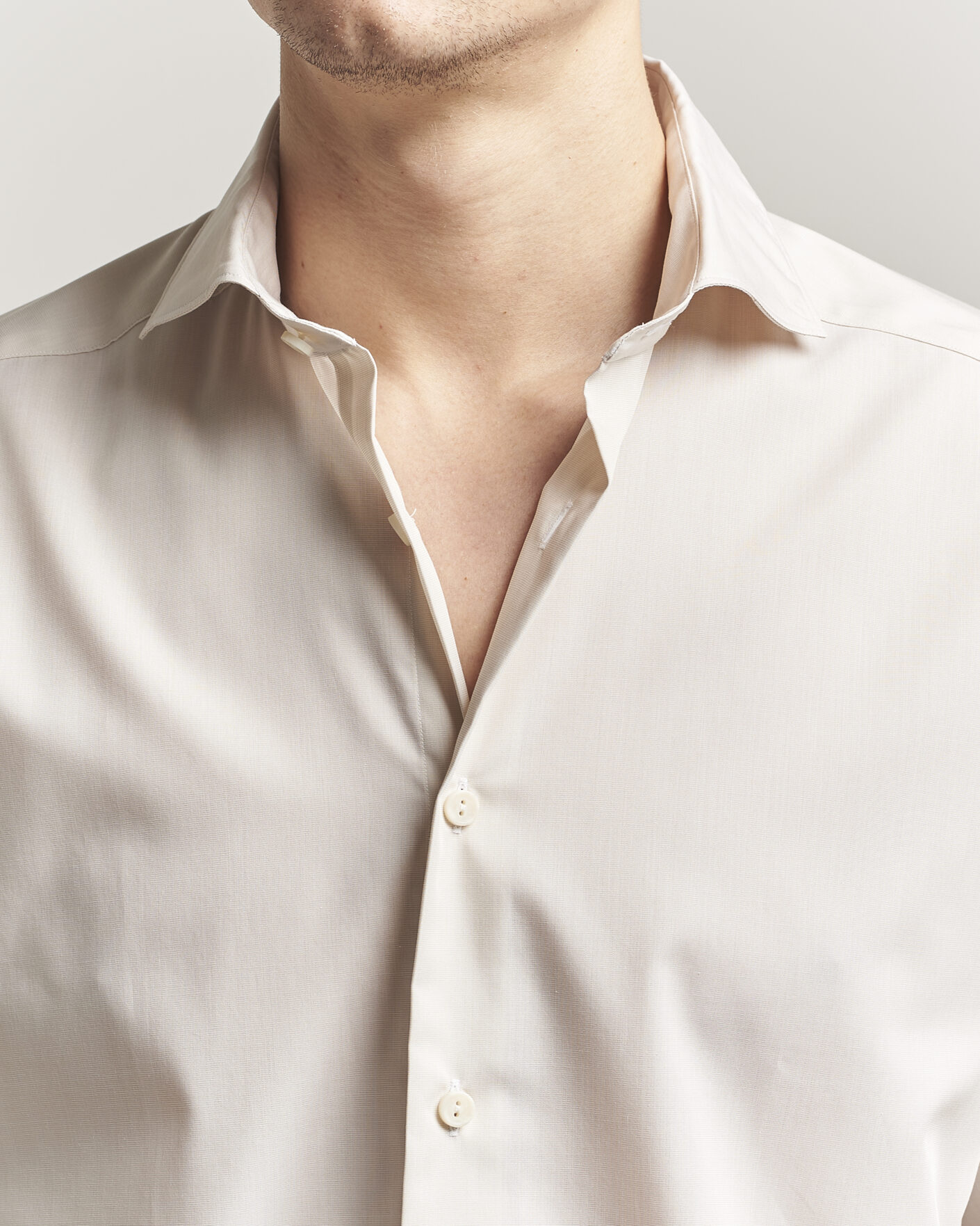 Heren | Overhemden | Eton | Casual Fit Breeze Poplin Shirt Beige