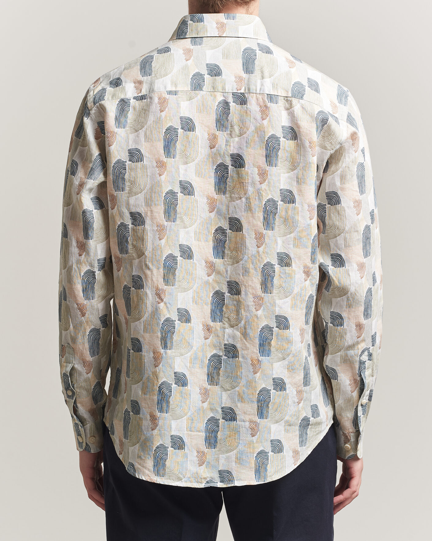 Heren | Overhemden | Eton | Casual Fit Printed Linen Shirt Multi