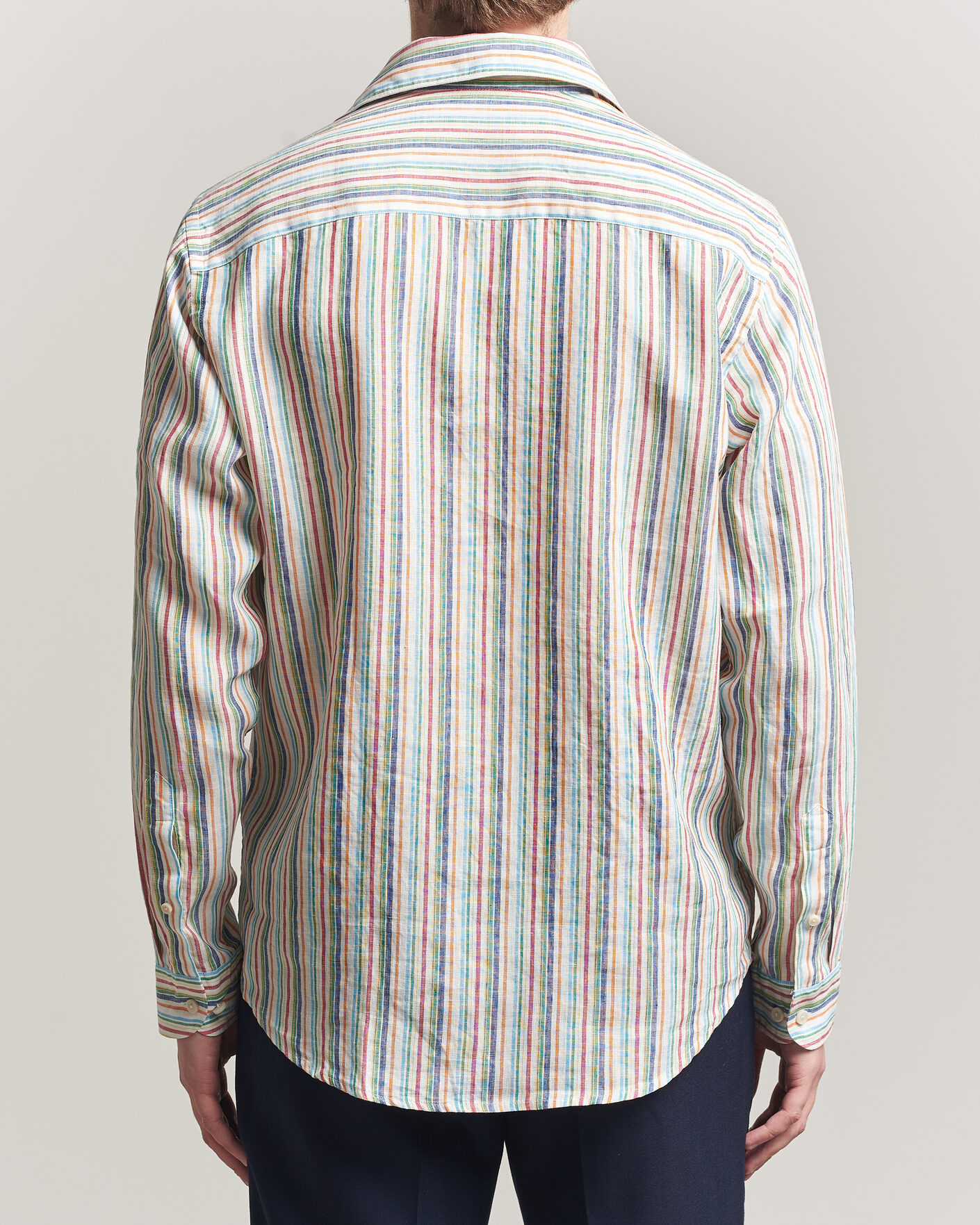 Heren | Overhemden | Eton | Casual Fit Striped Linen Shirt Multi