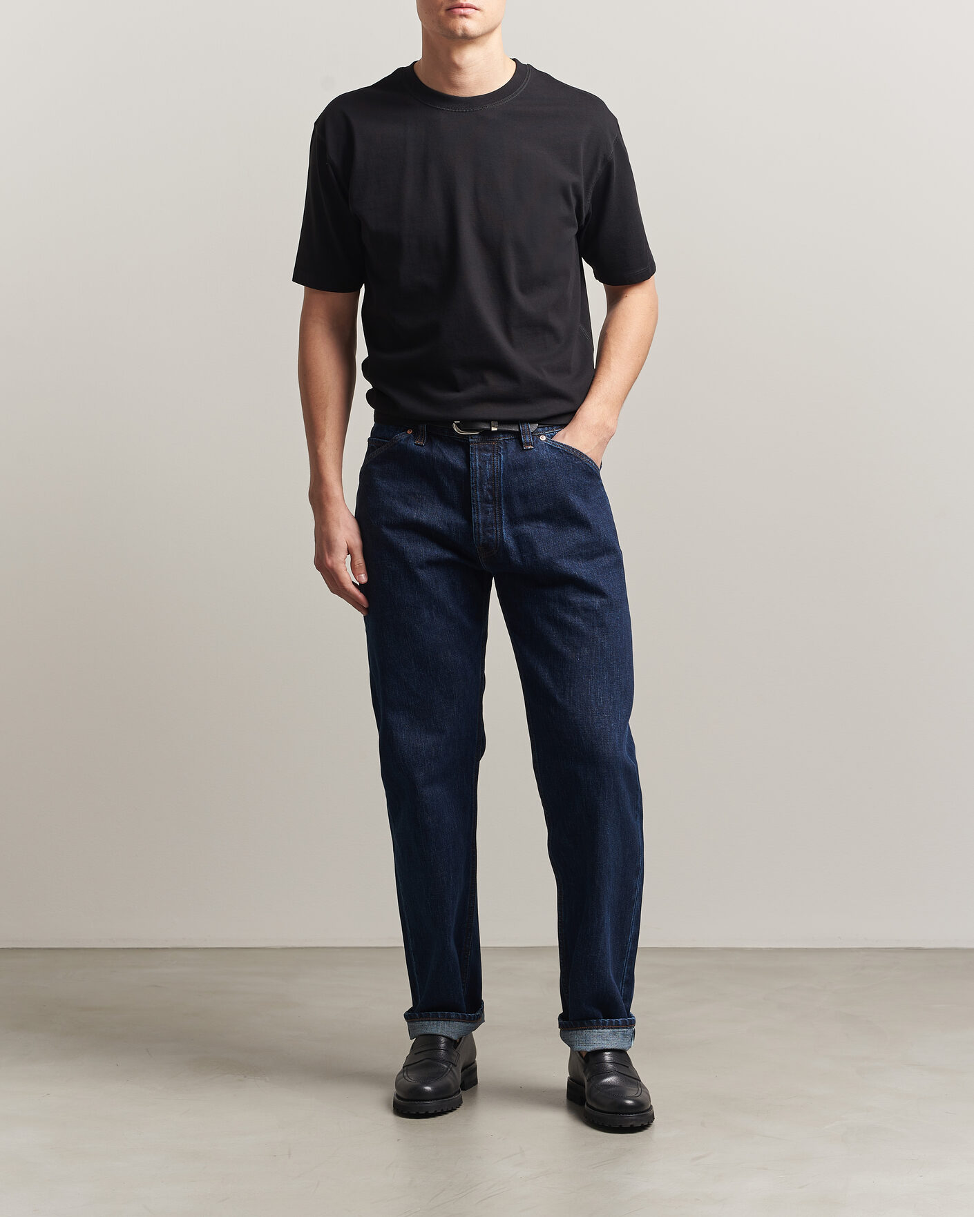 Heren | T-shirts | Drake's | Short Sleeve Hiking T-Shirt Black