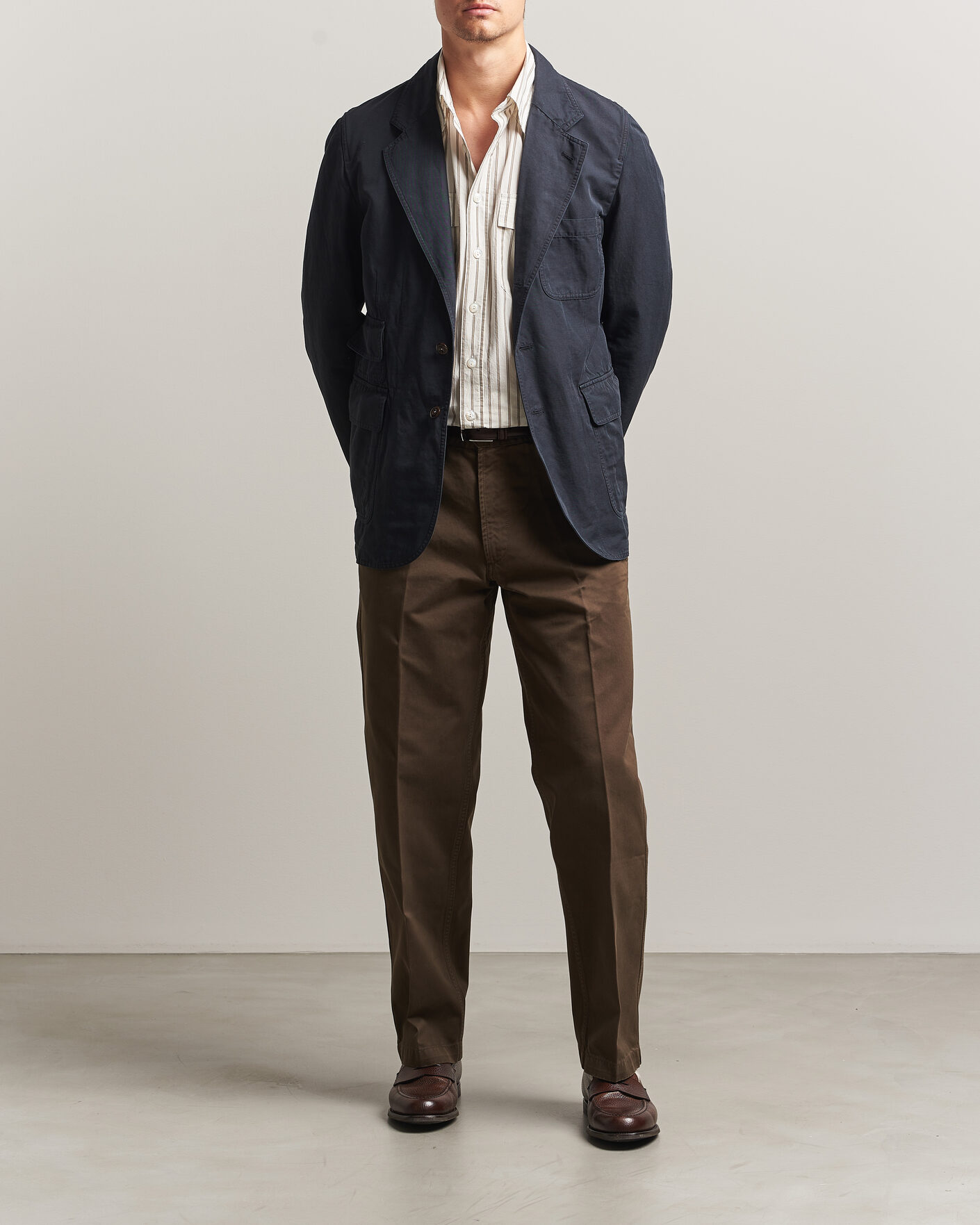 Heren | Blazers | Drake's | MKIV Clean Twill Games Blazer Navy