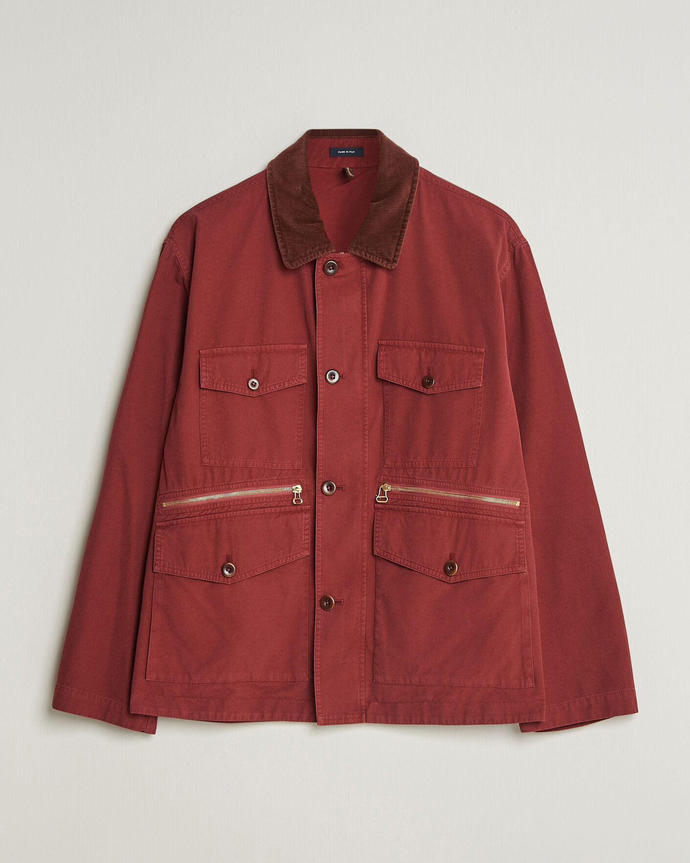 Heren | Jassen | Drake's | Hiking Jacket Washed Red