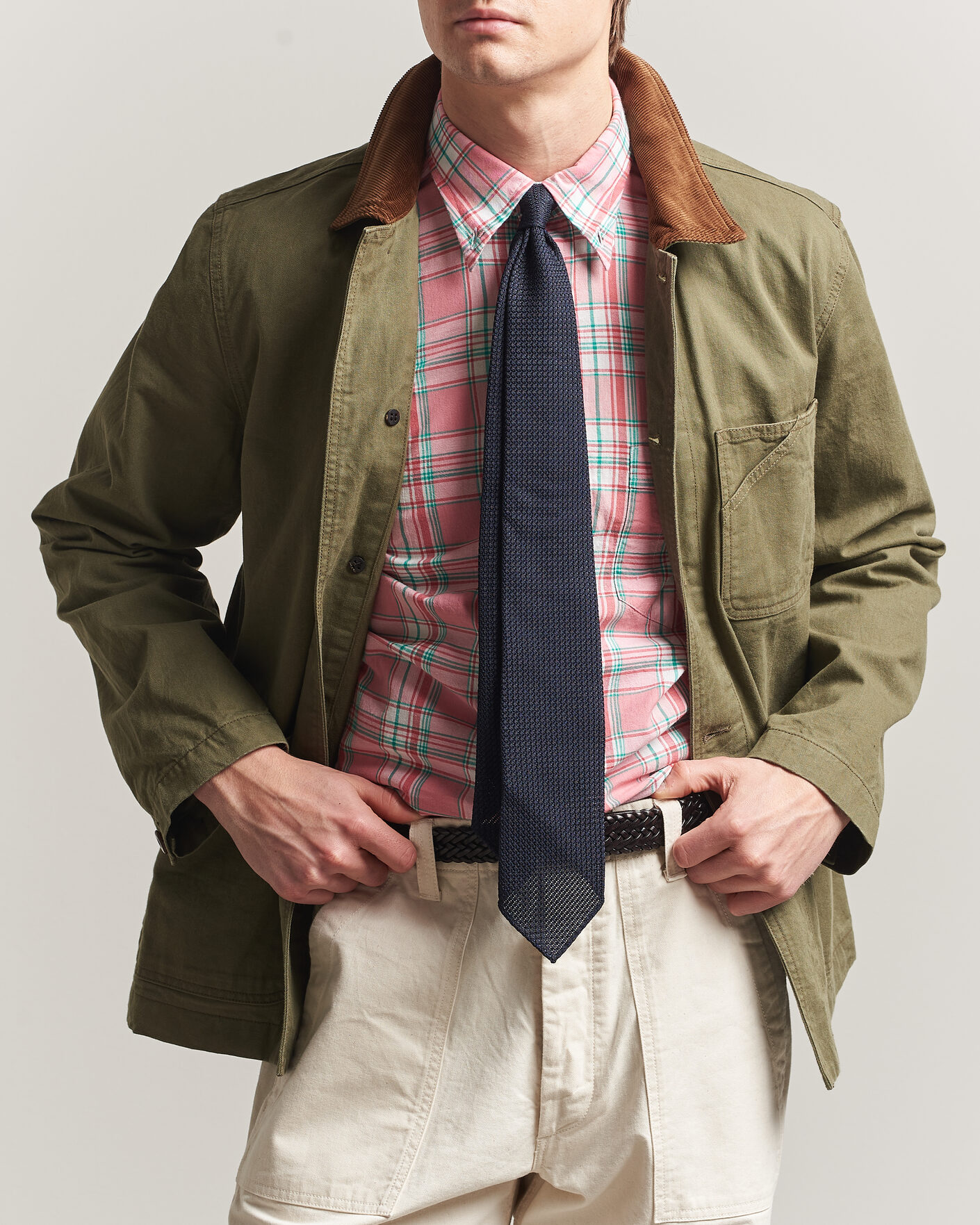 Heren | Jassen | Drake's | Twill Fatigue Jacket Khaki