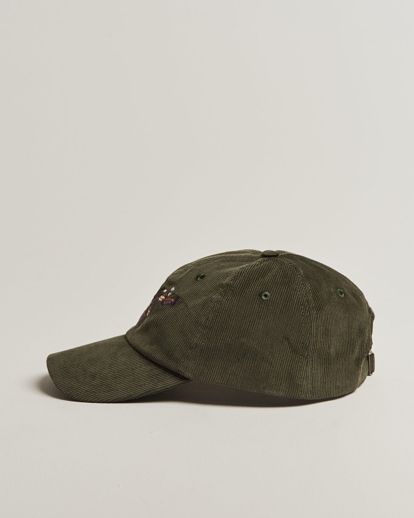 Heren | Hoeden en petten | Drake's | Blackthron Needlecord Baseball Cap Olive