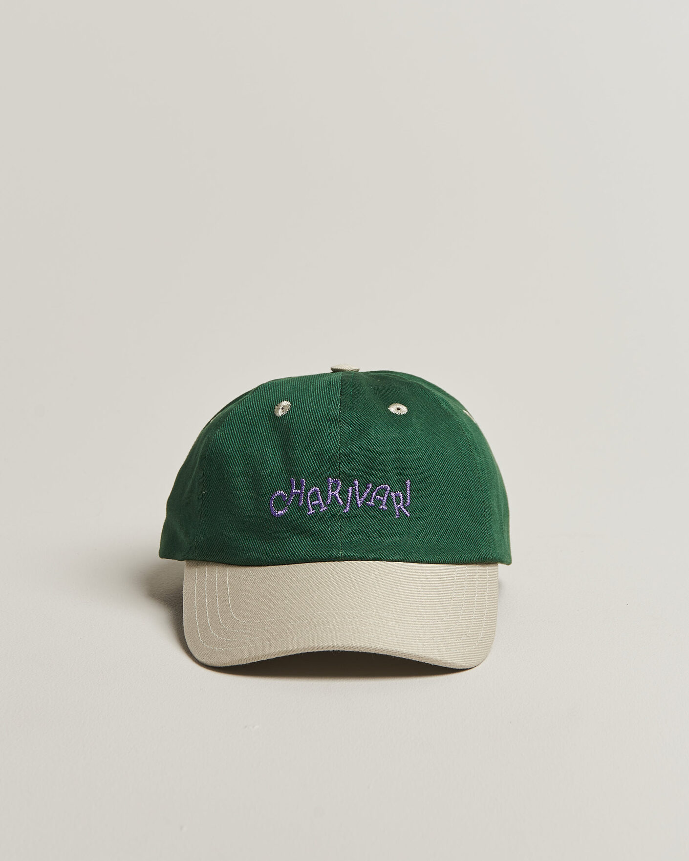 Heren | Hoeden en petten | Drake's | Charivari Twill Baseball Cap Green/Ecru