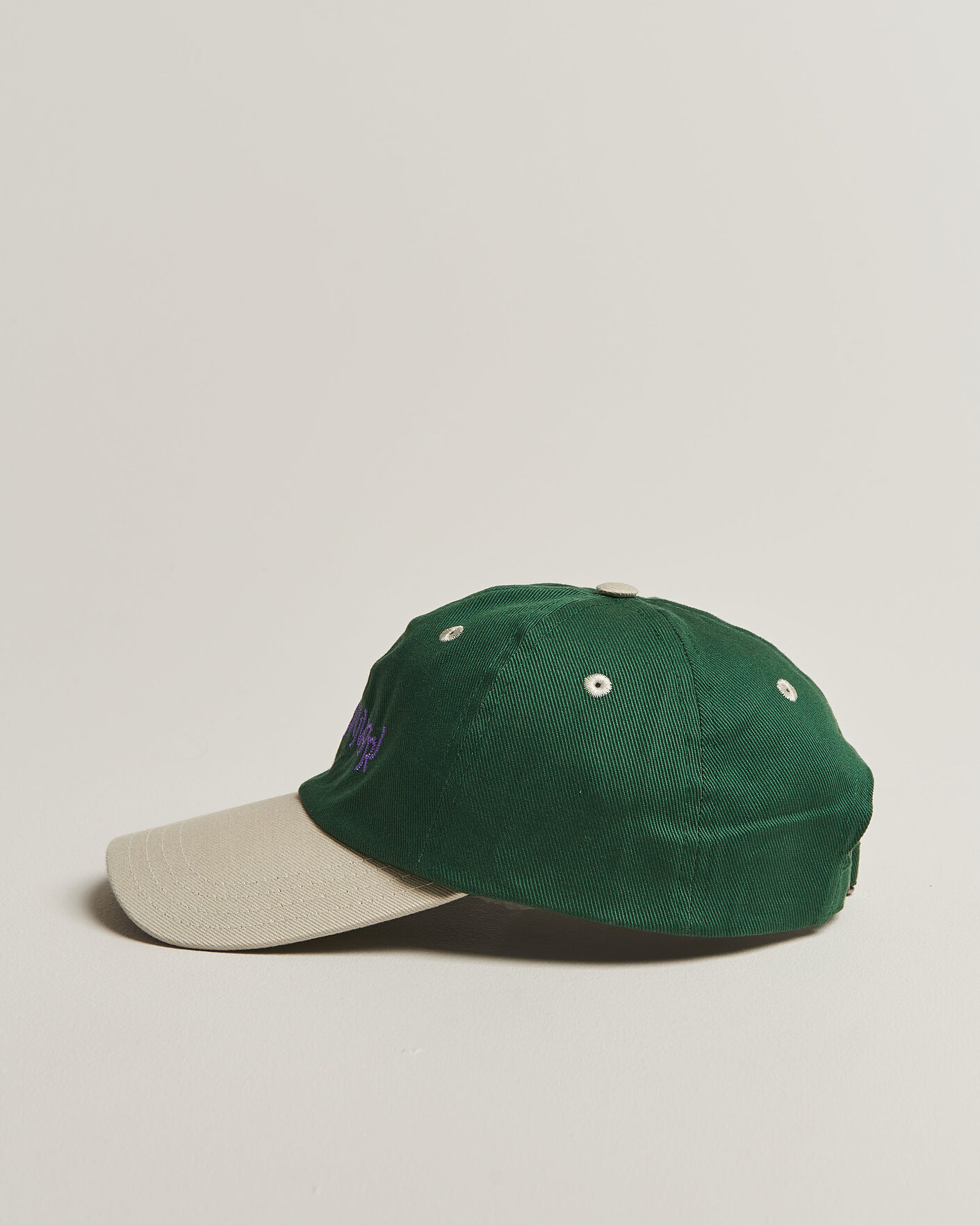 Heren | Hoeden en petten | Drake's | Charivari Twill Baseball Cap Green/Ecru