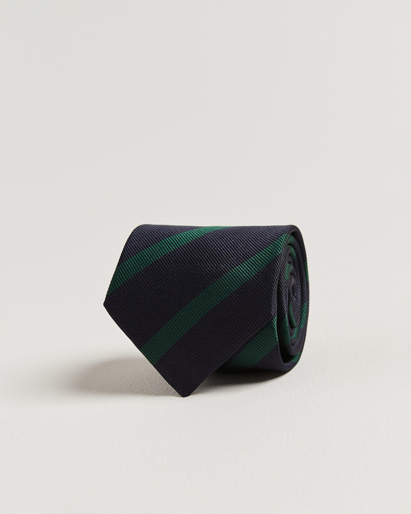 Heren | Stropdassen | Drake's | Bar Stripe Reppe Silk Tie Navy/Green